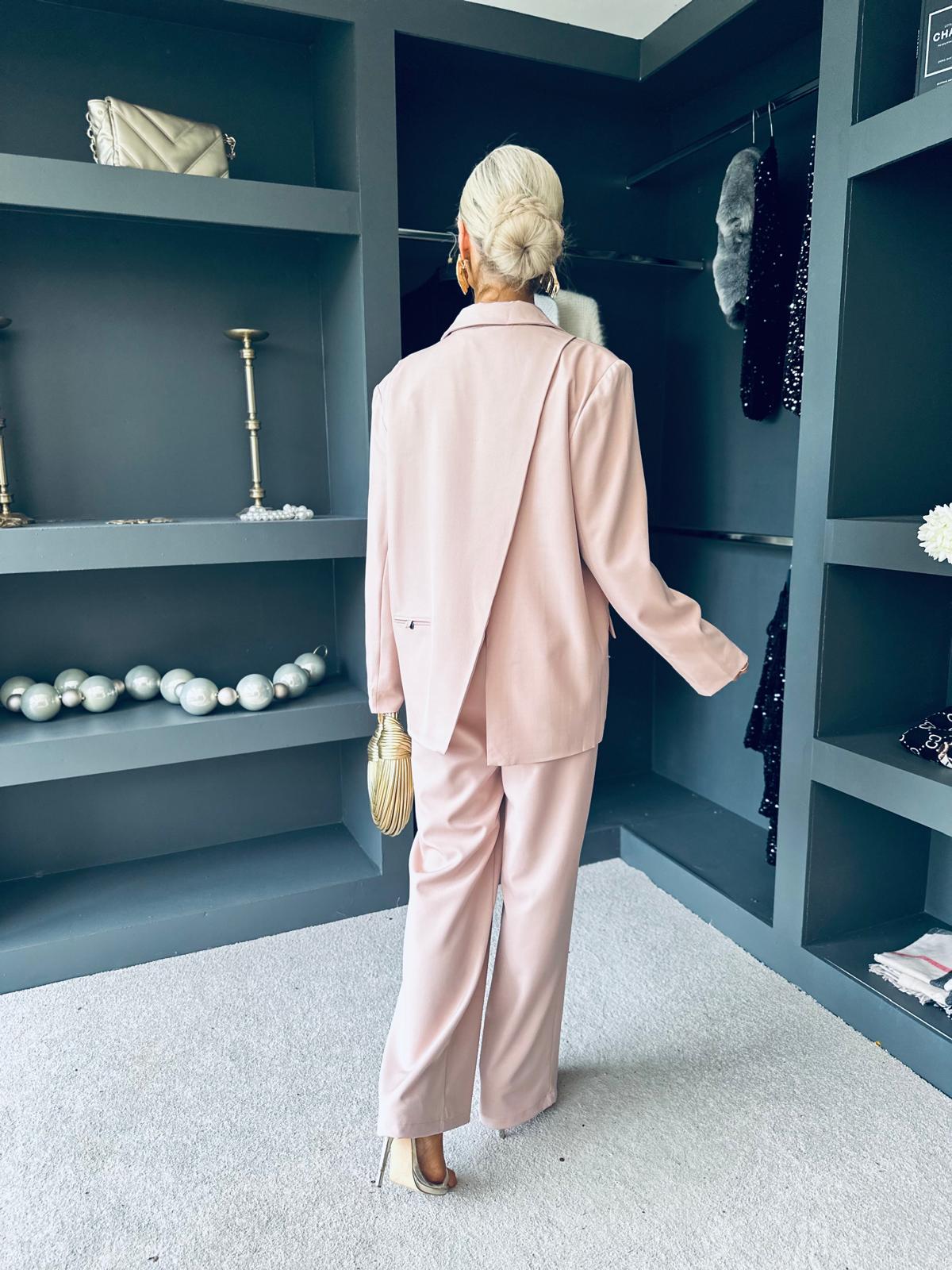 Quinn Detailed Occasion Suit Blush