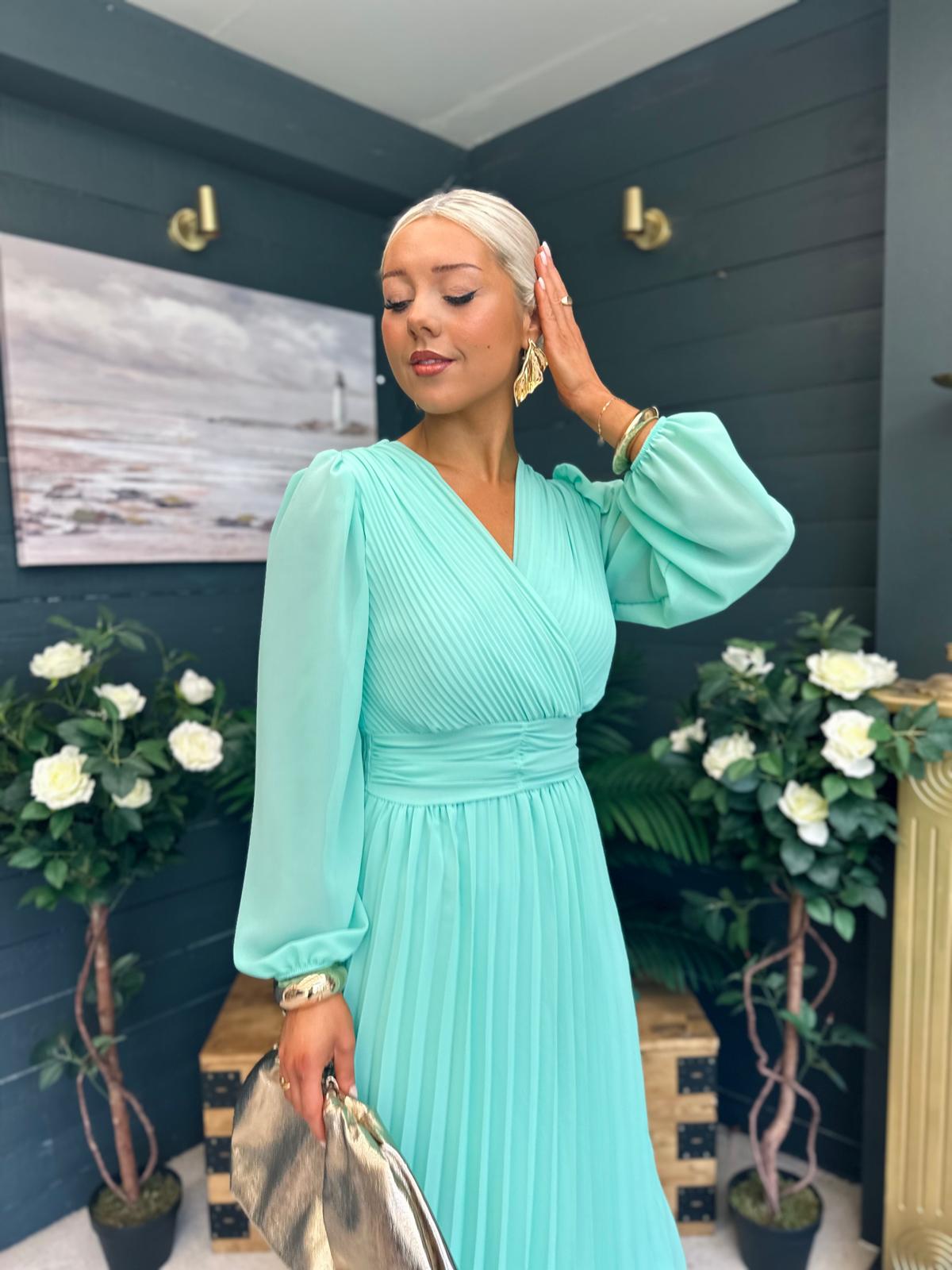 Blaire Banded Midi Dress Pastel