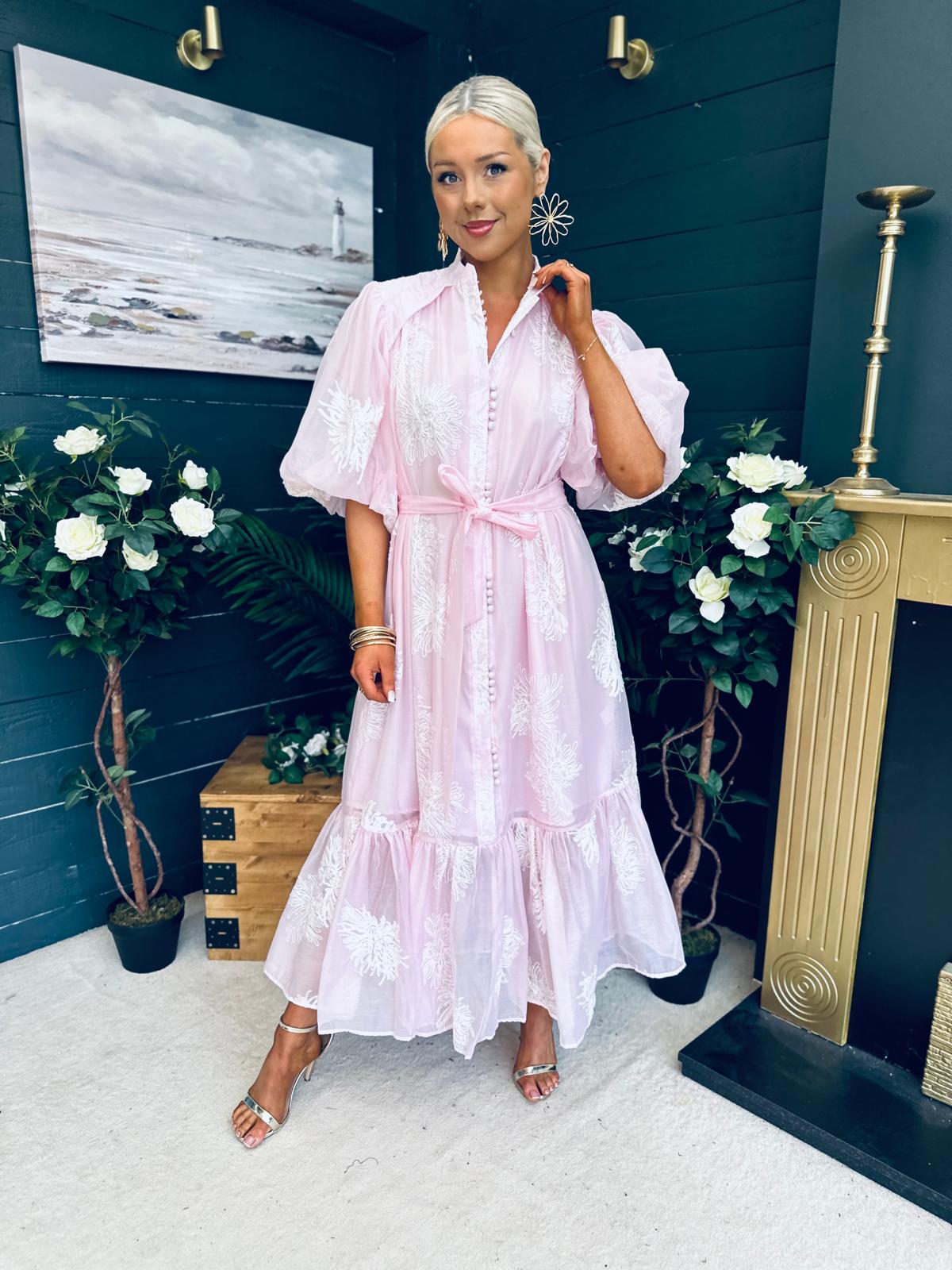 Brodie Detailed Occasion Dress Pwr Pink