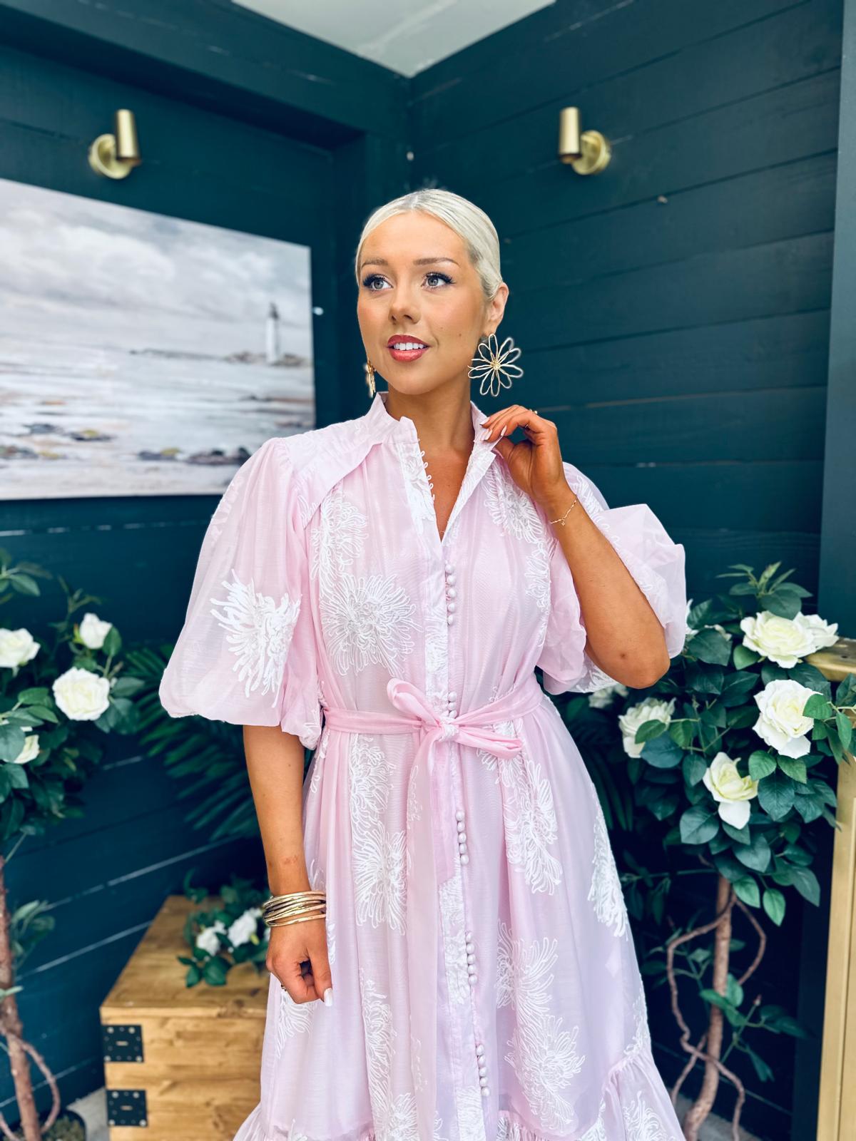 Brodie Detailed Occasion Dress Pwr Pink