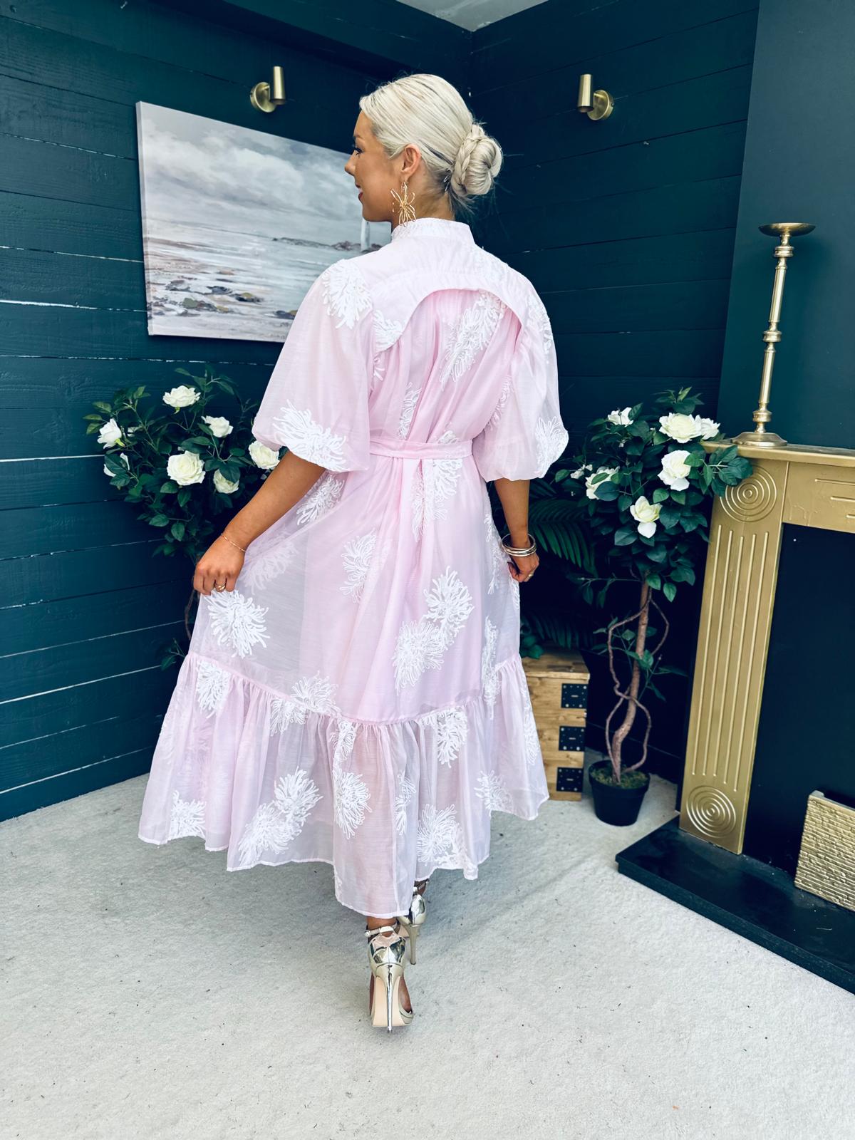 Brodie Detailed Occasion Dress Pwr Pink