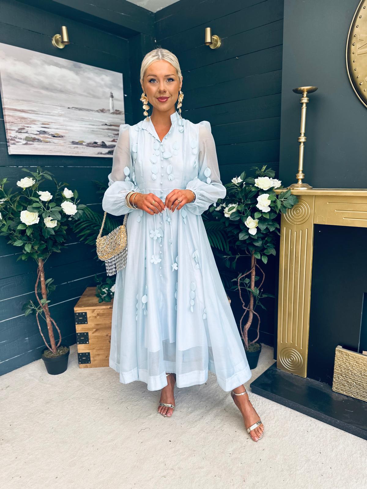 Nicola Embellished Occasion Dress Pastel