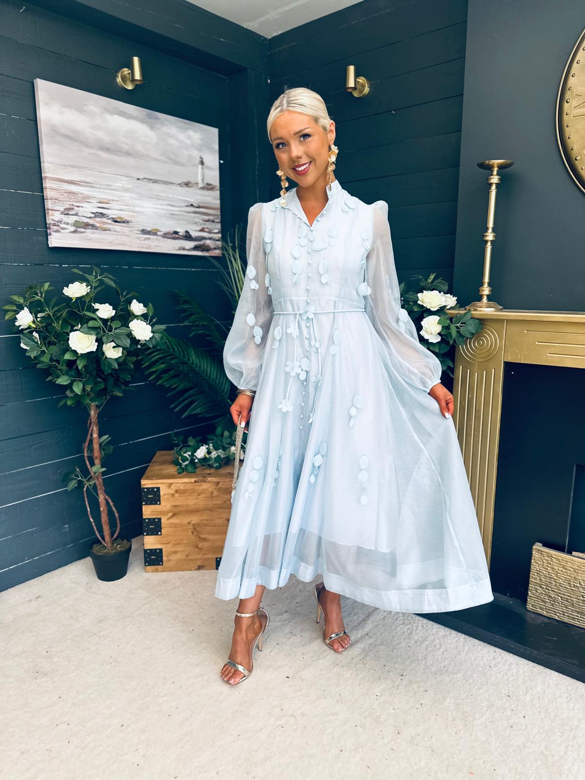 Nicola Embellished Occasion Dress Pastel