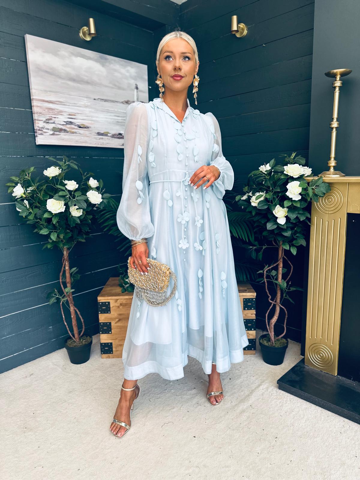 Nicola Embellished Occasion Dress Pastel