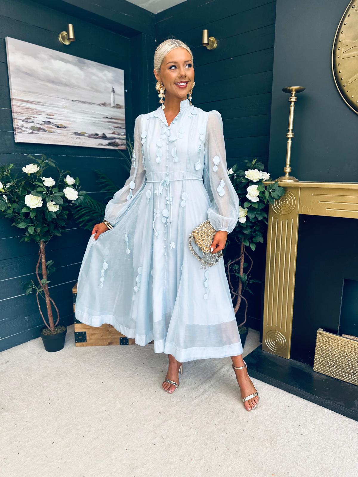 Nicola Embellished Occasion Dress Pastel