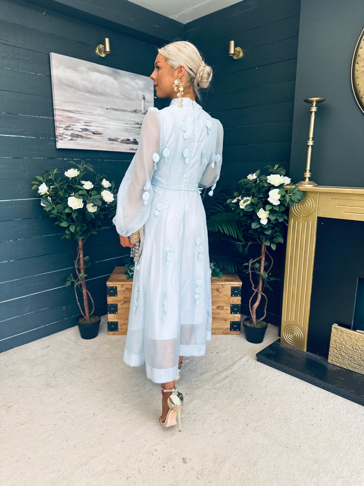 Nicola Embellished Occasion Dress Pastel