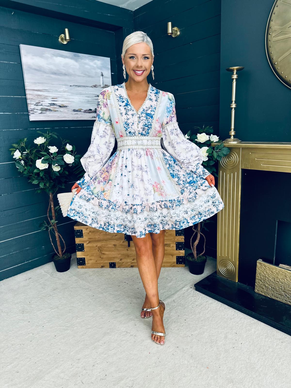 Janet Detailed Occasion Mini Dress Multi