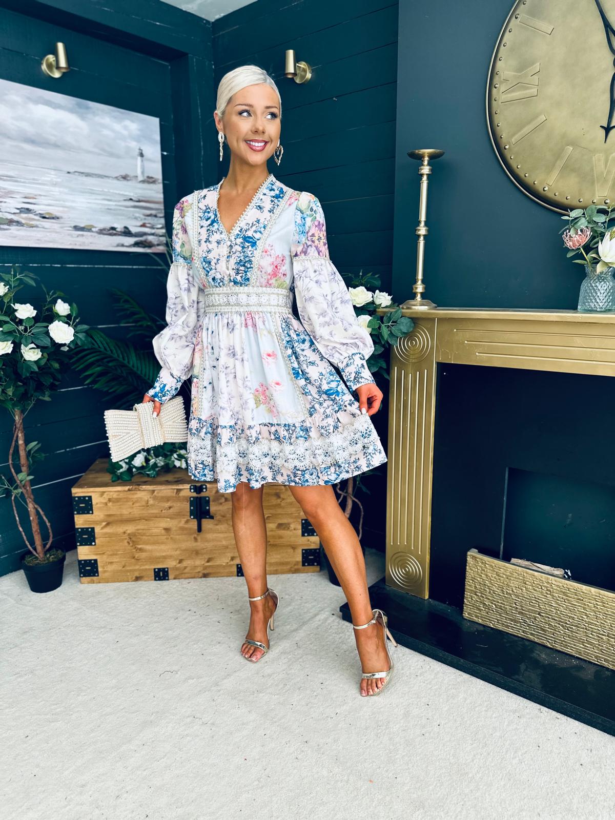 Janet Detailed Occasion Mini Dress Multi
