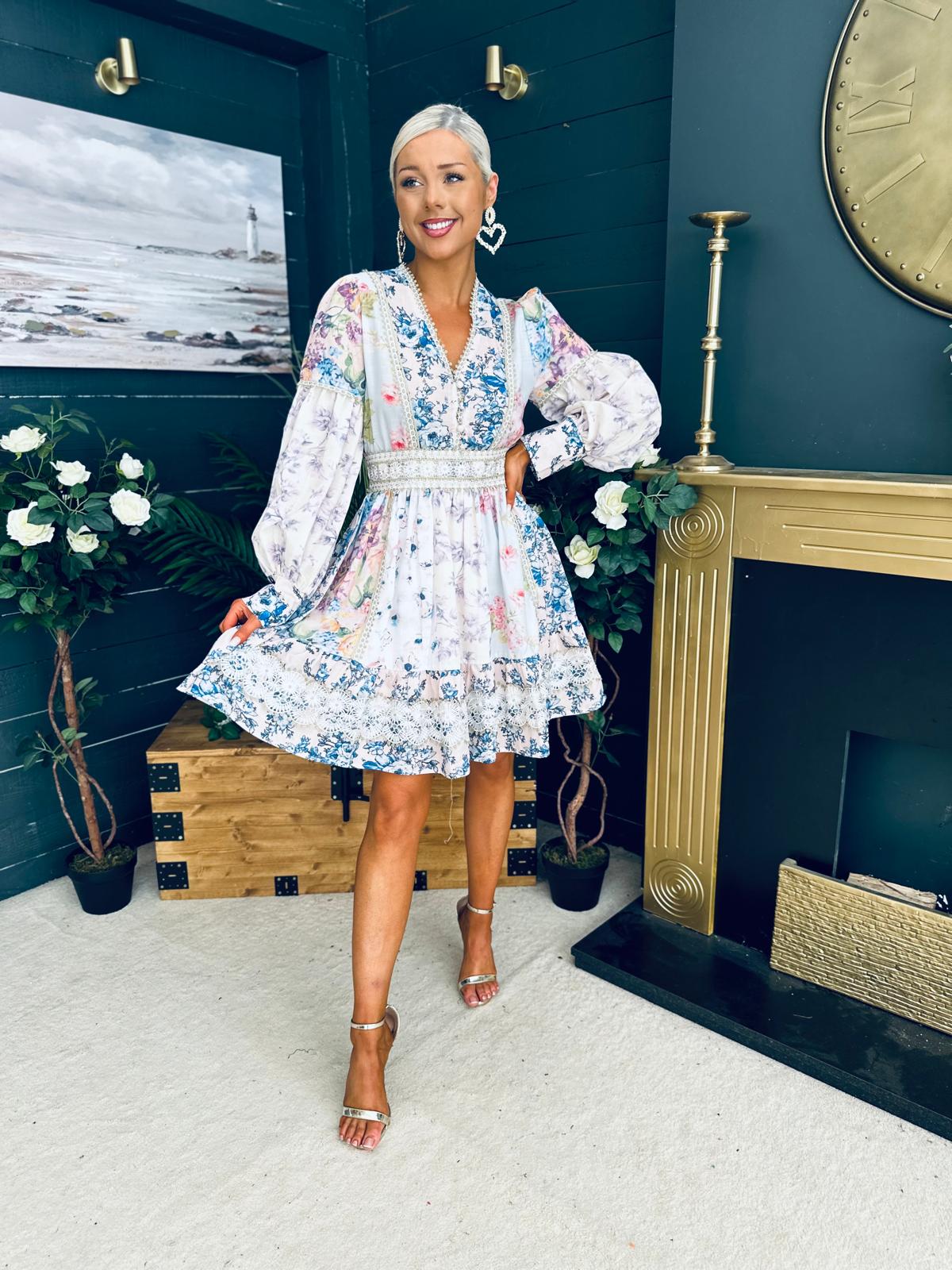 Janet Detailed Occasion Mini Dress Multi