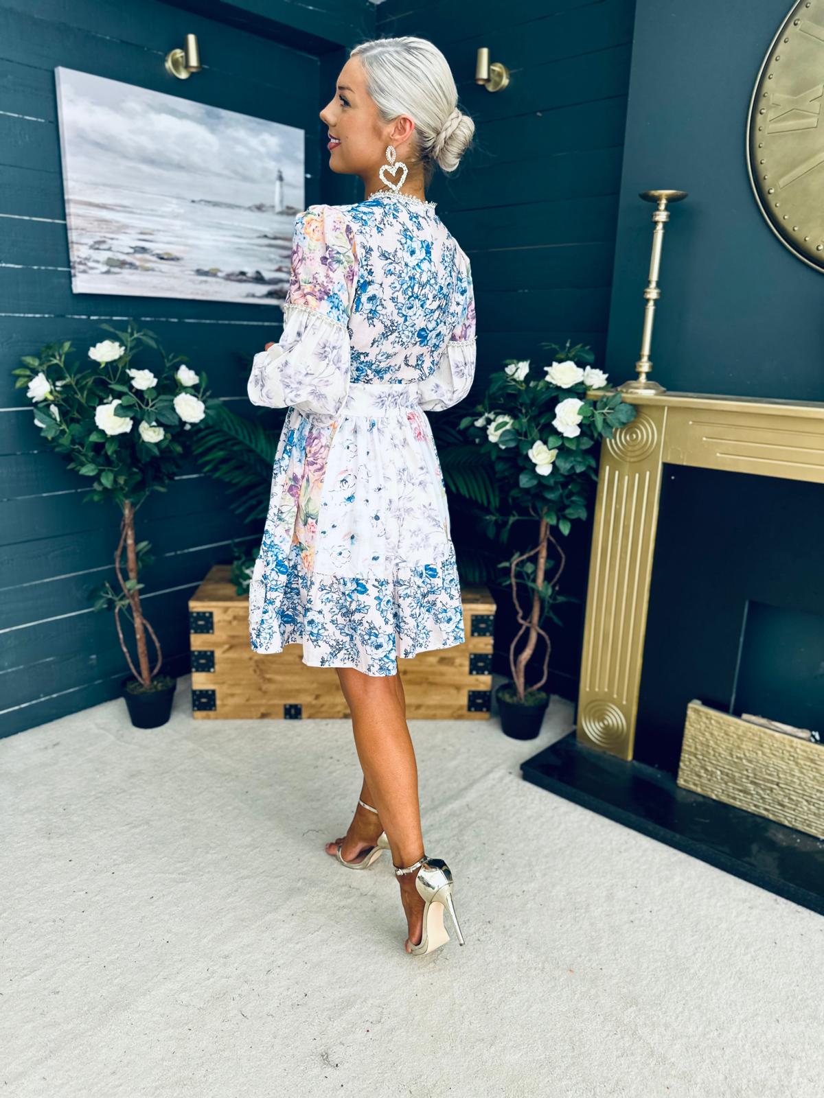 Janet Detailed Occasion Mini Dress Multi