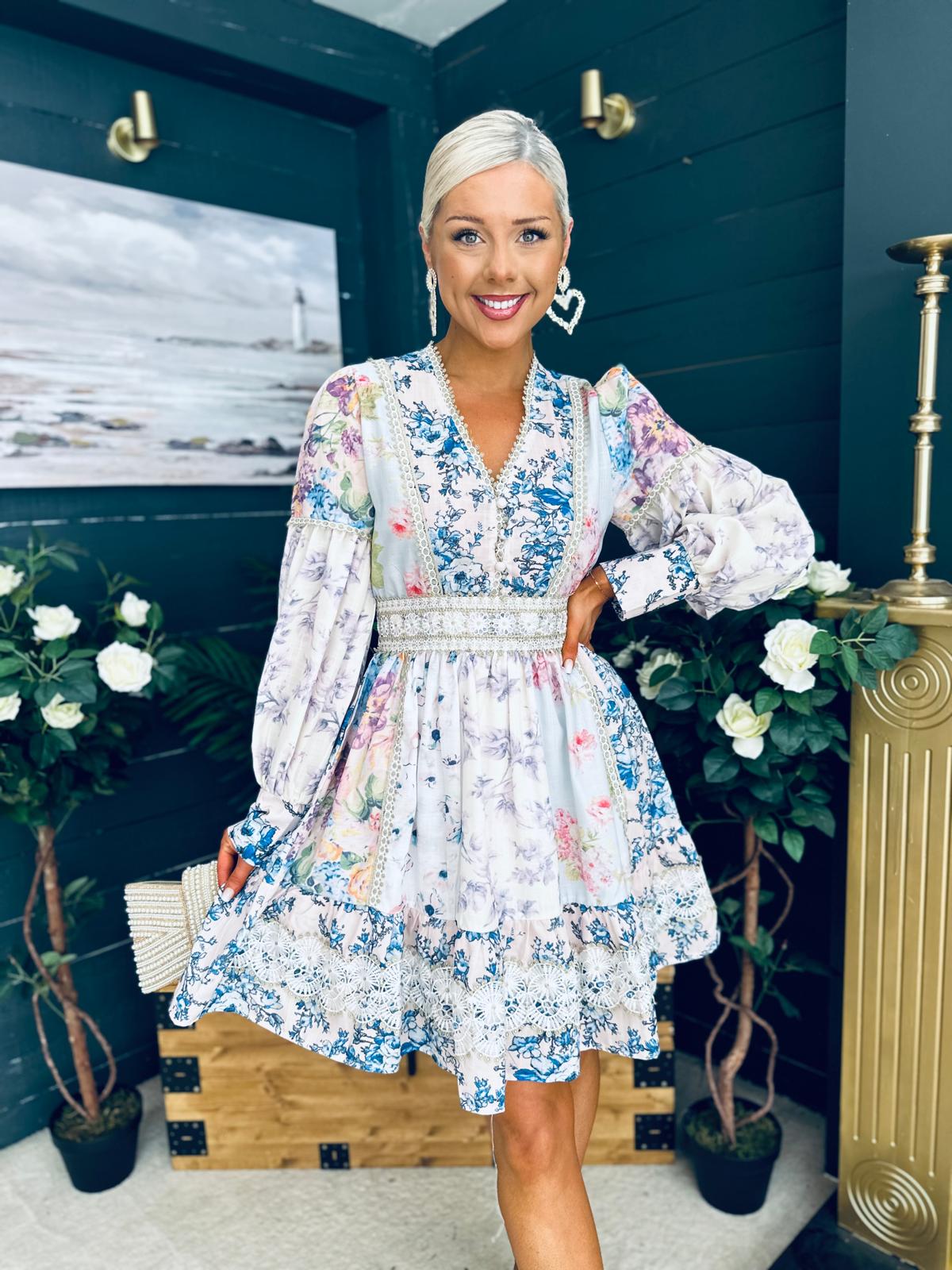 Janet Detailed Occasion Mini Dress Multi