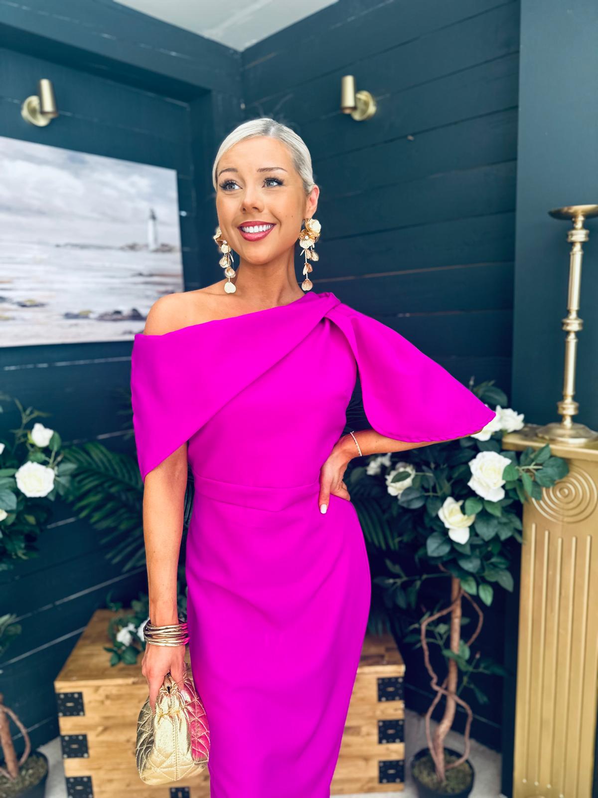 Miranda Detailed Occasion Dress Orchid