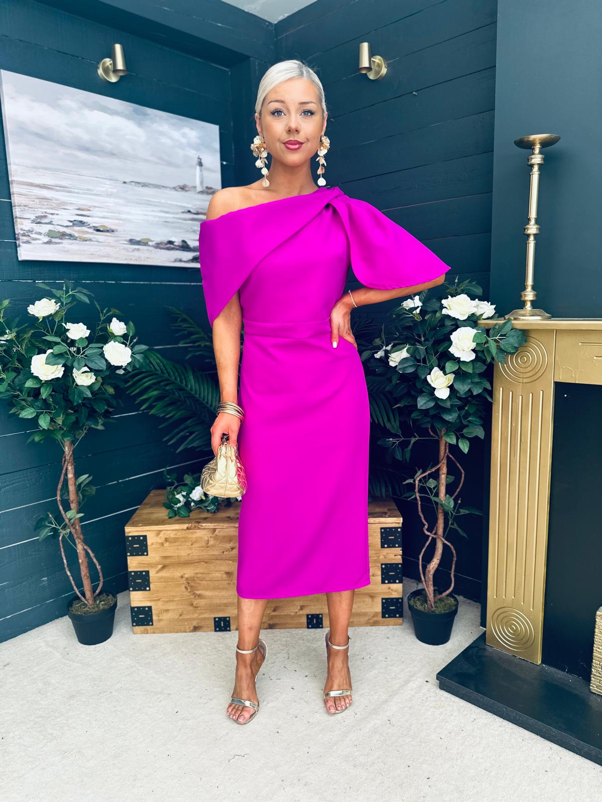 Miranda Detailed Occasion Dress Orchid