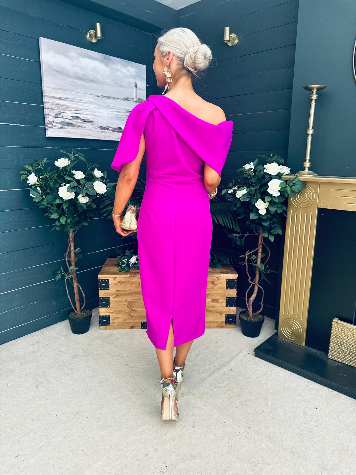 Miranda Detailed Occasion Dress Orchid