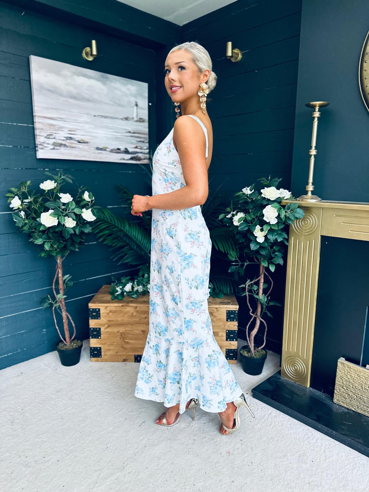 Rhona Occasion Dress Floral Blue