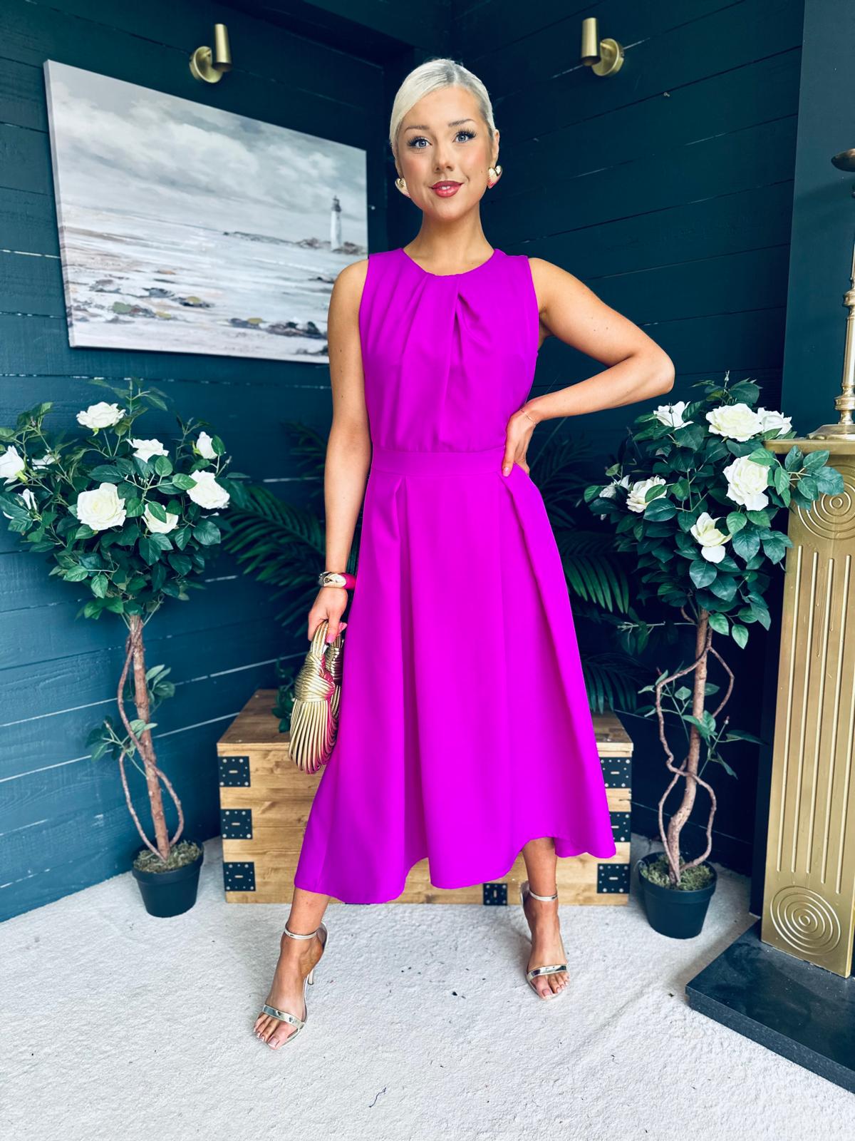 Jean Detailed Occasion Dress Orchid