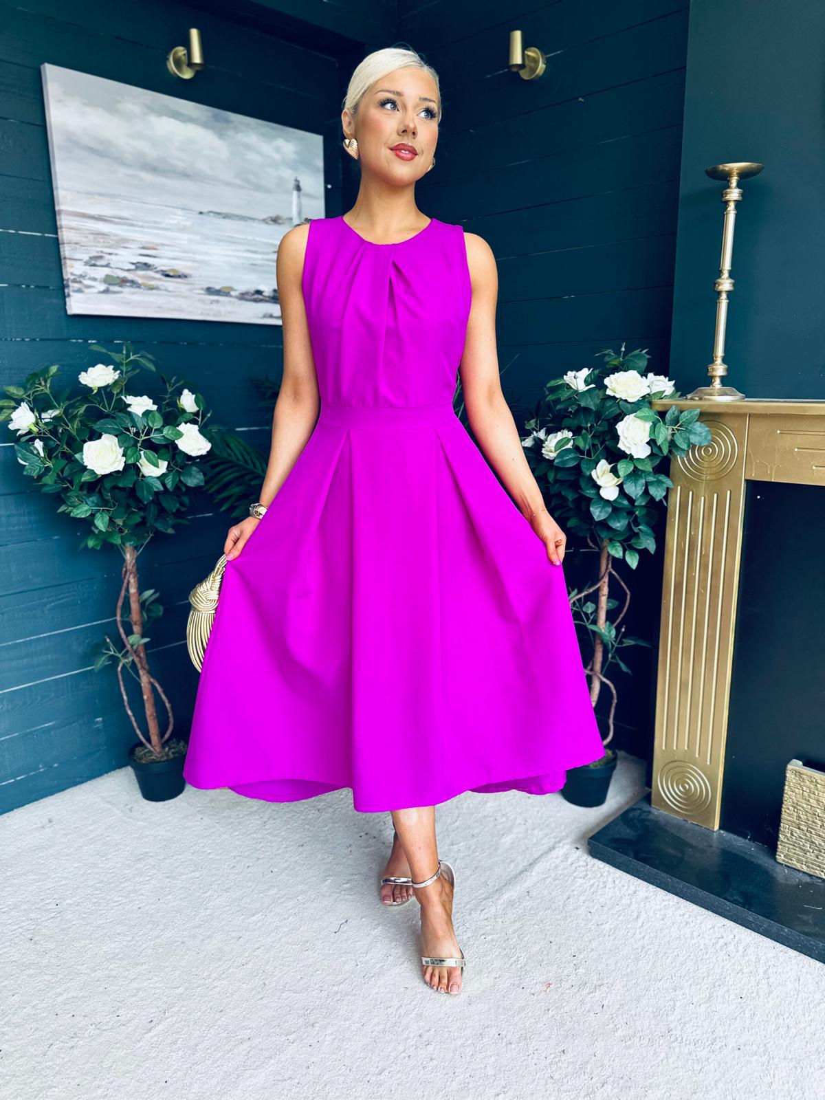 Jean Detailed Occasion Dress Orchid