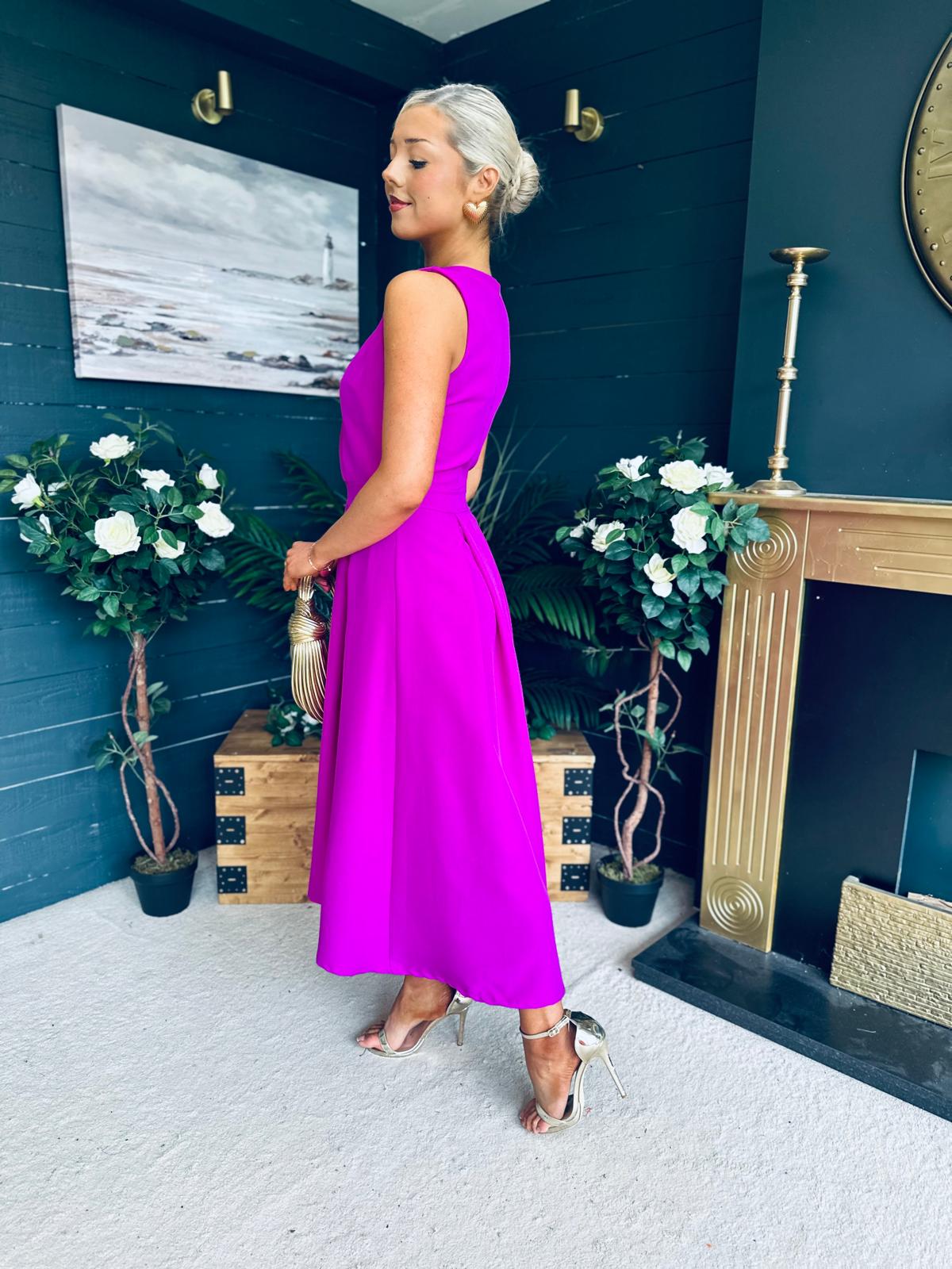 Jean Detailed Occasion Dress Orchid