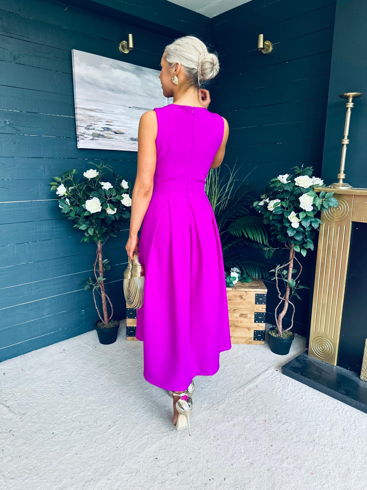 Jean Detailed Occasion Dress Orchid