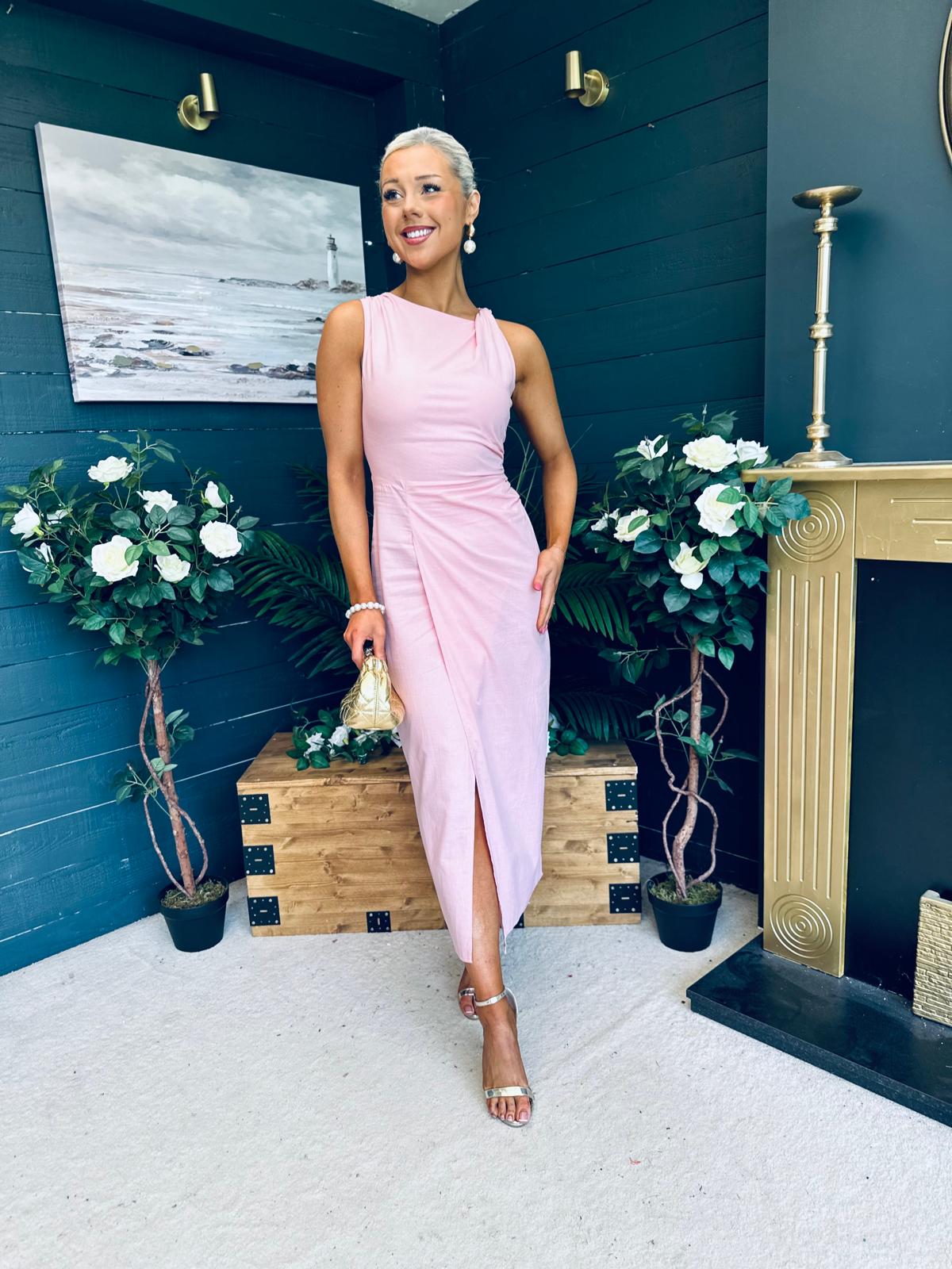 Wendy Detail Occasion Dress Blush