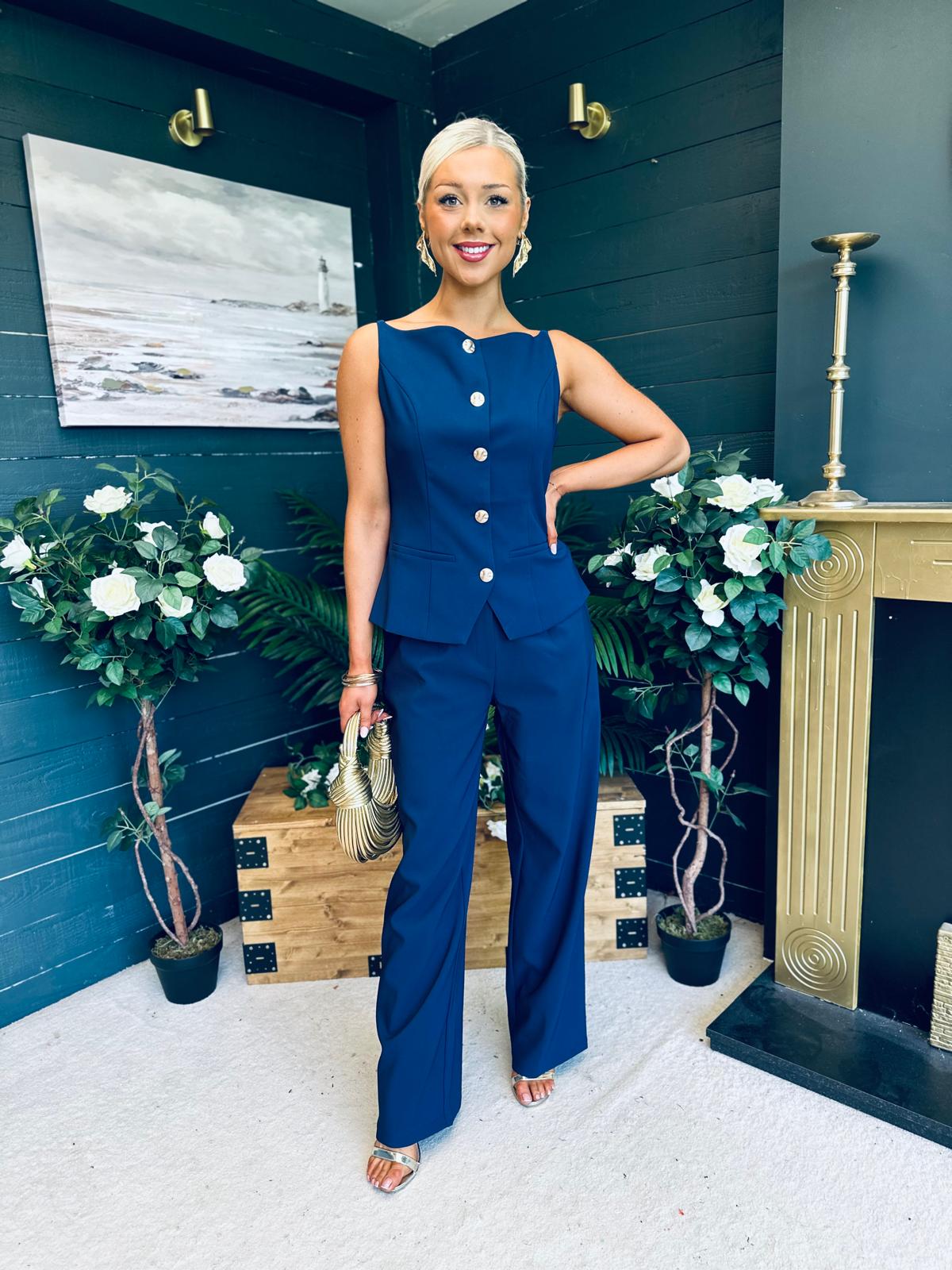 Connor Waistcoat And Jo Trouser Set Navy
