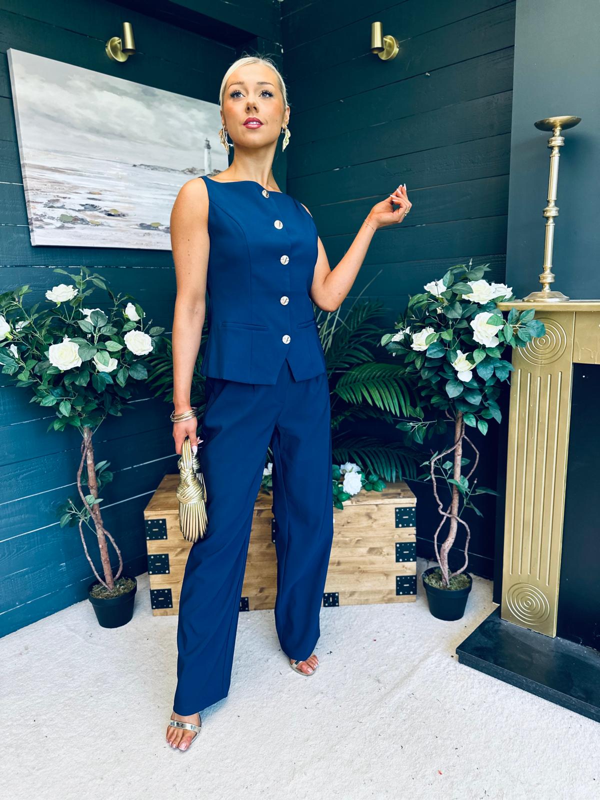 Connor Waistcoat And Jo Trouser Set Navy