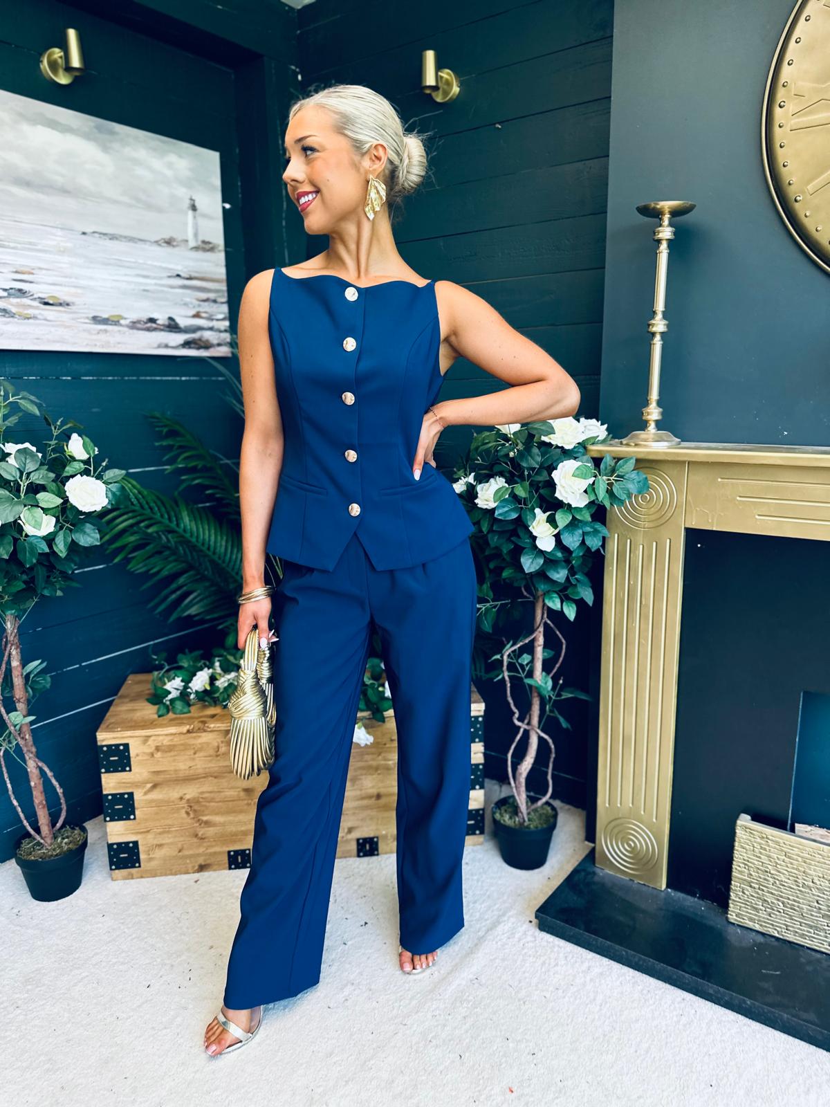 Connor Waistcoat And Jo Trouser Set Navy