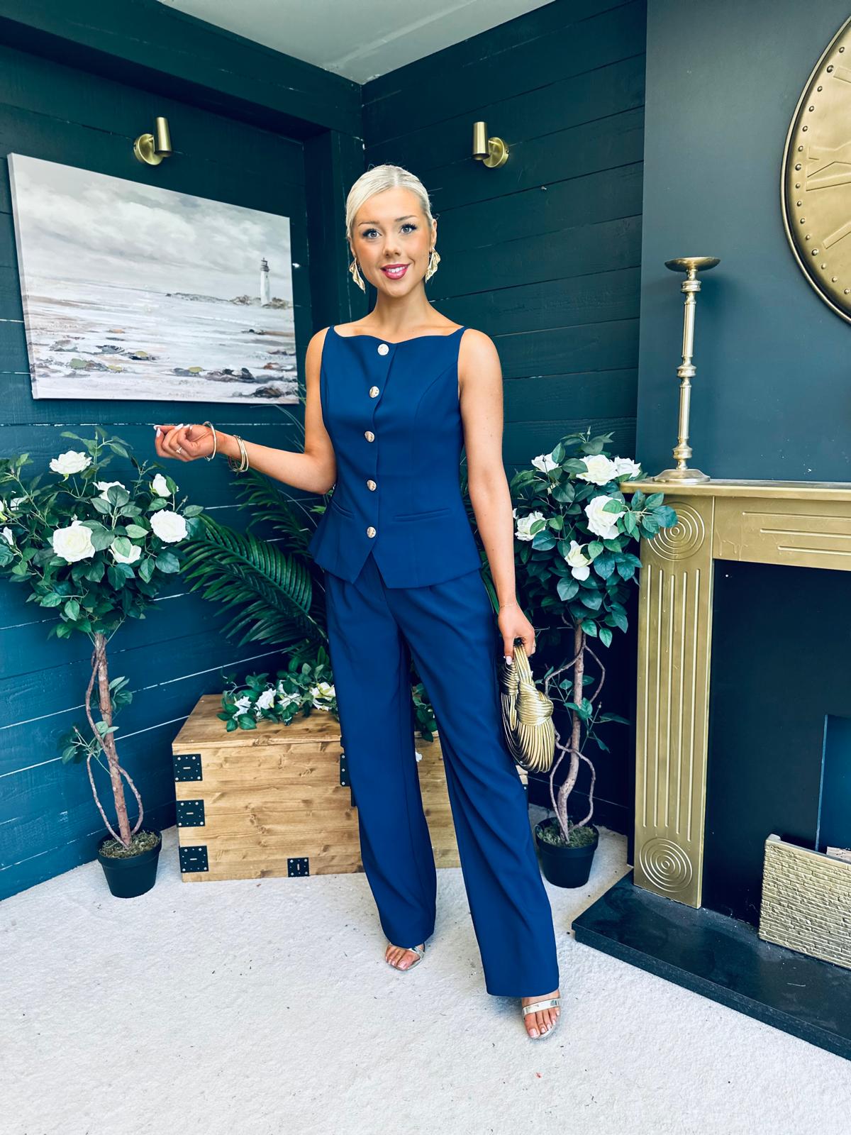 Connor Waistcoat And Jo Trouser Set Navy
