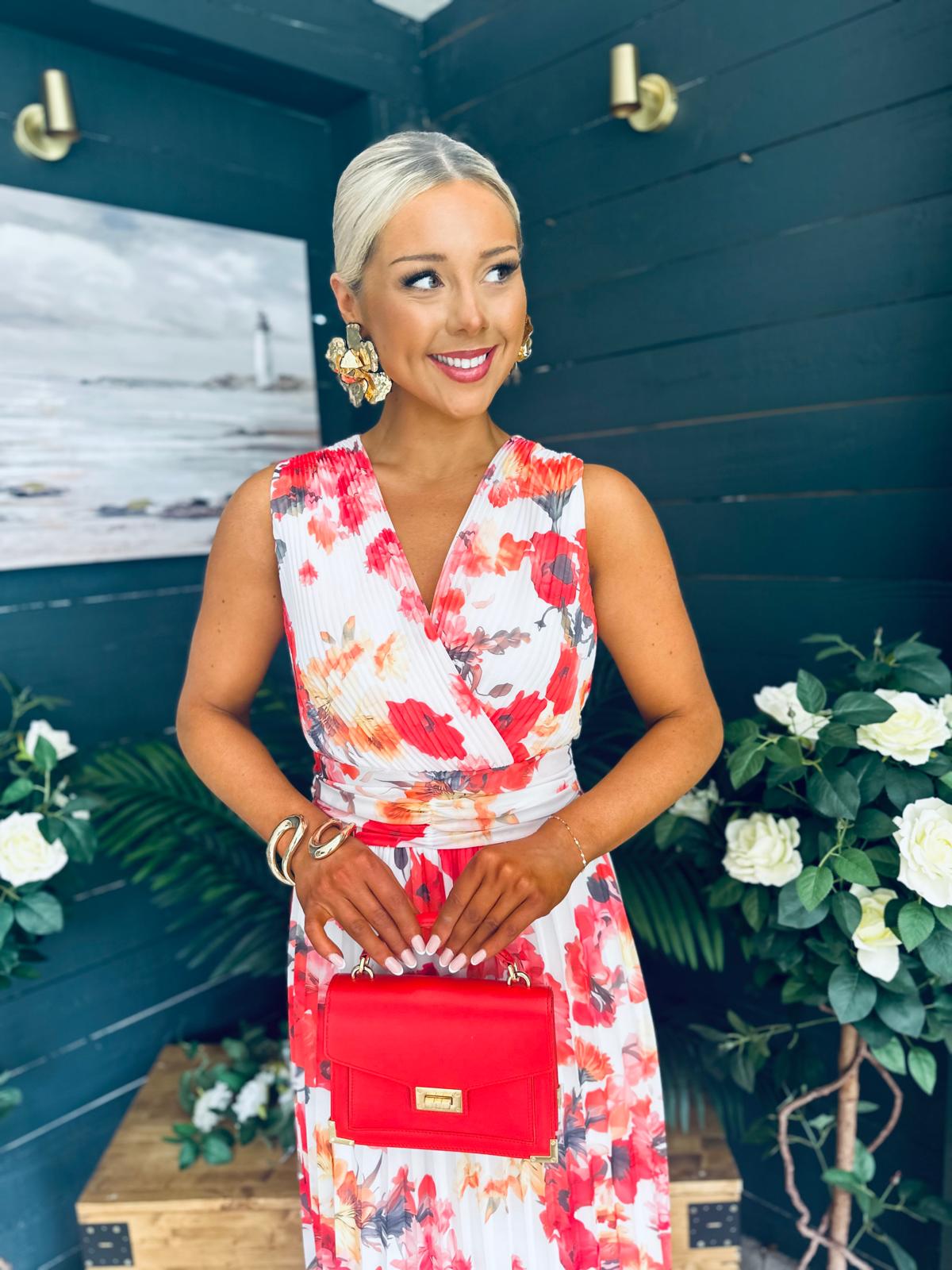 Michelle Banded Midi Dress Floral