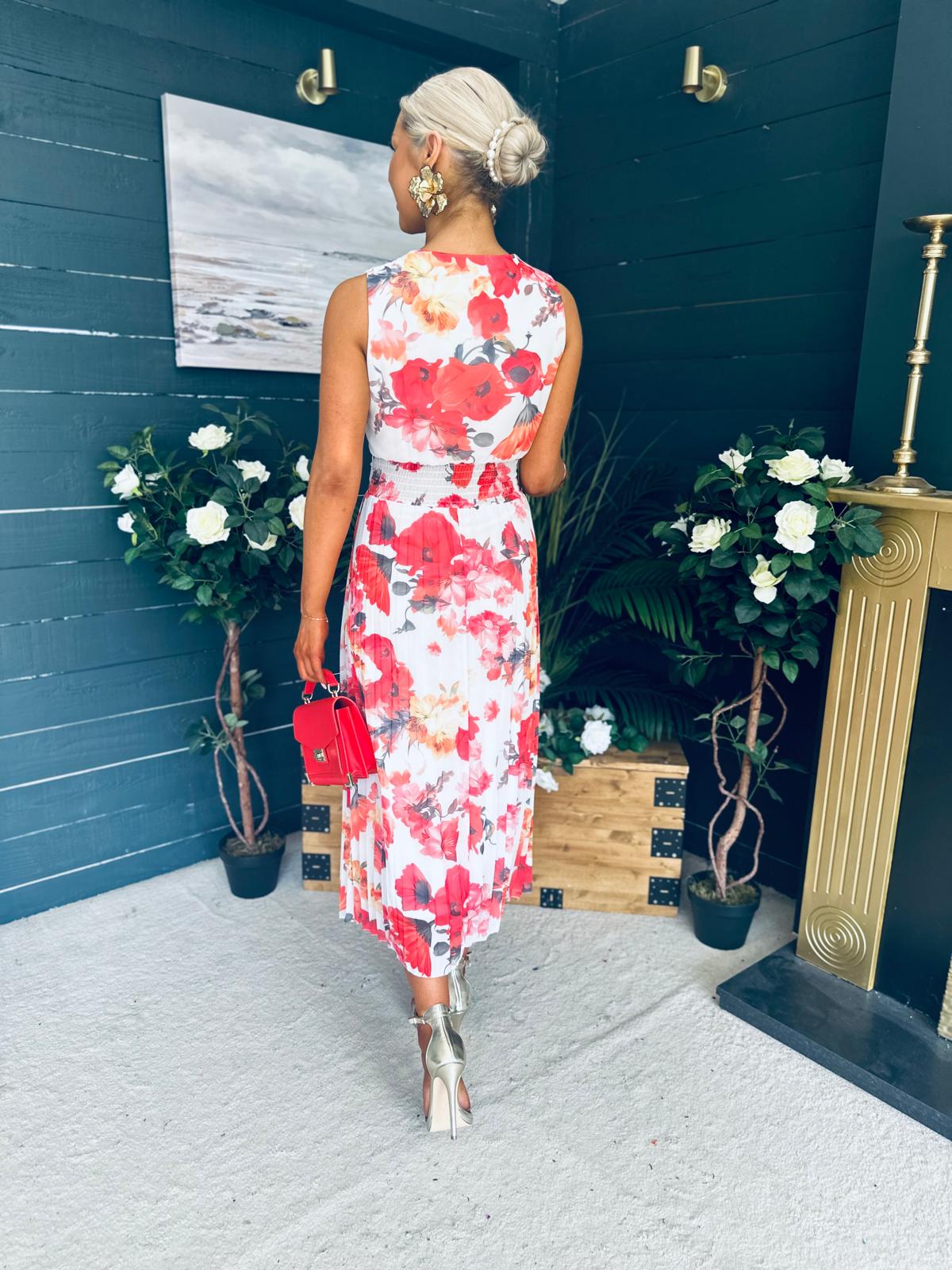 Michelle Banded Midi Dress Floral