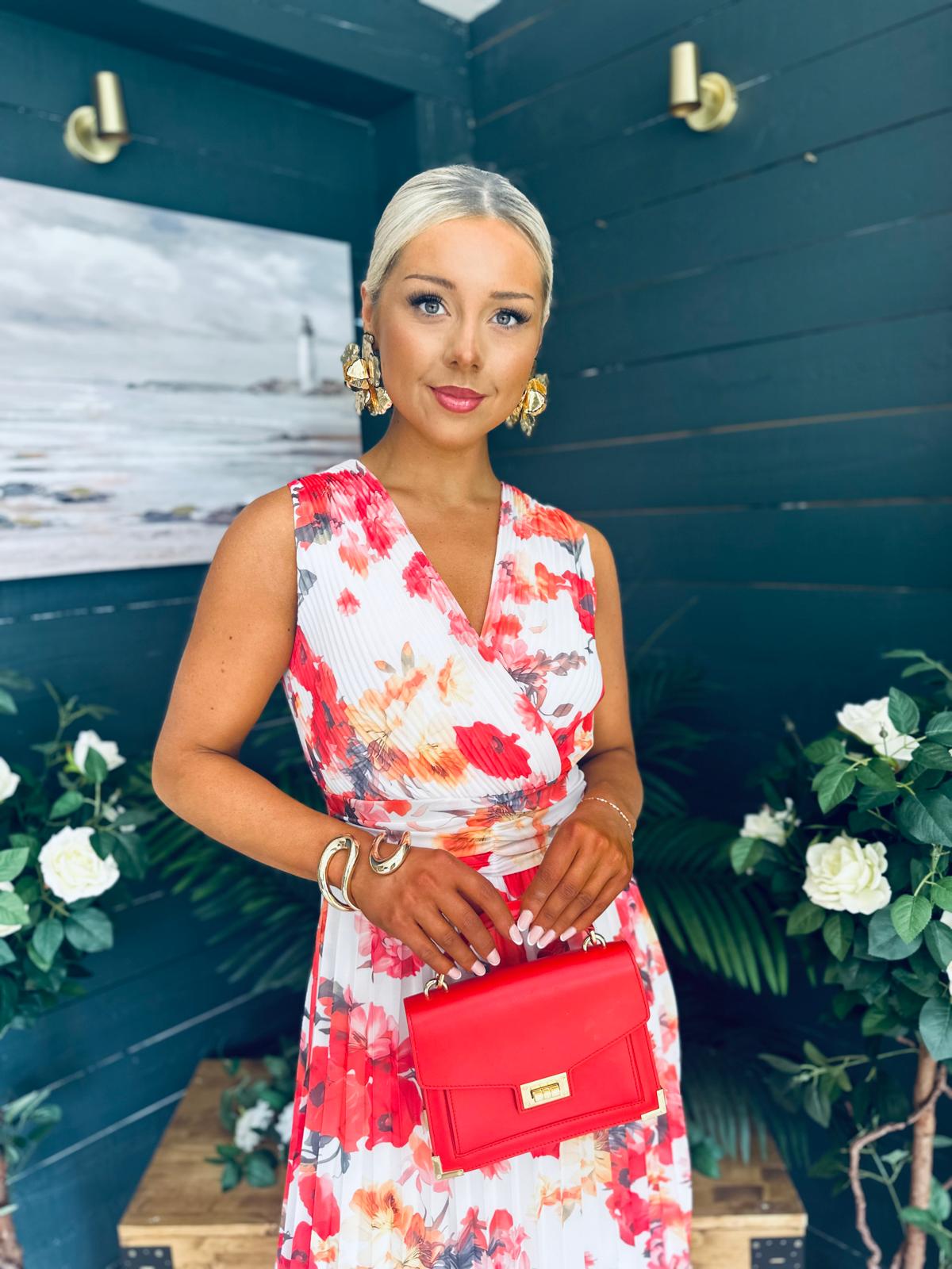 Michelle Banded Midi Dress Floral