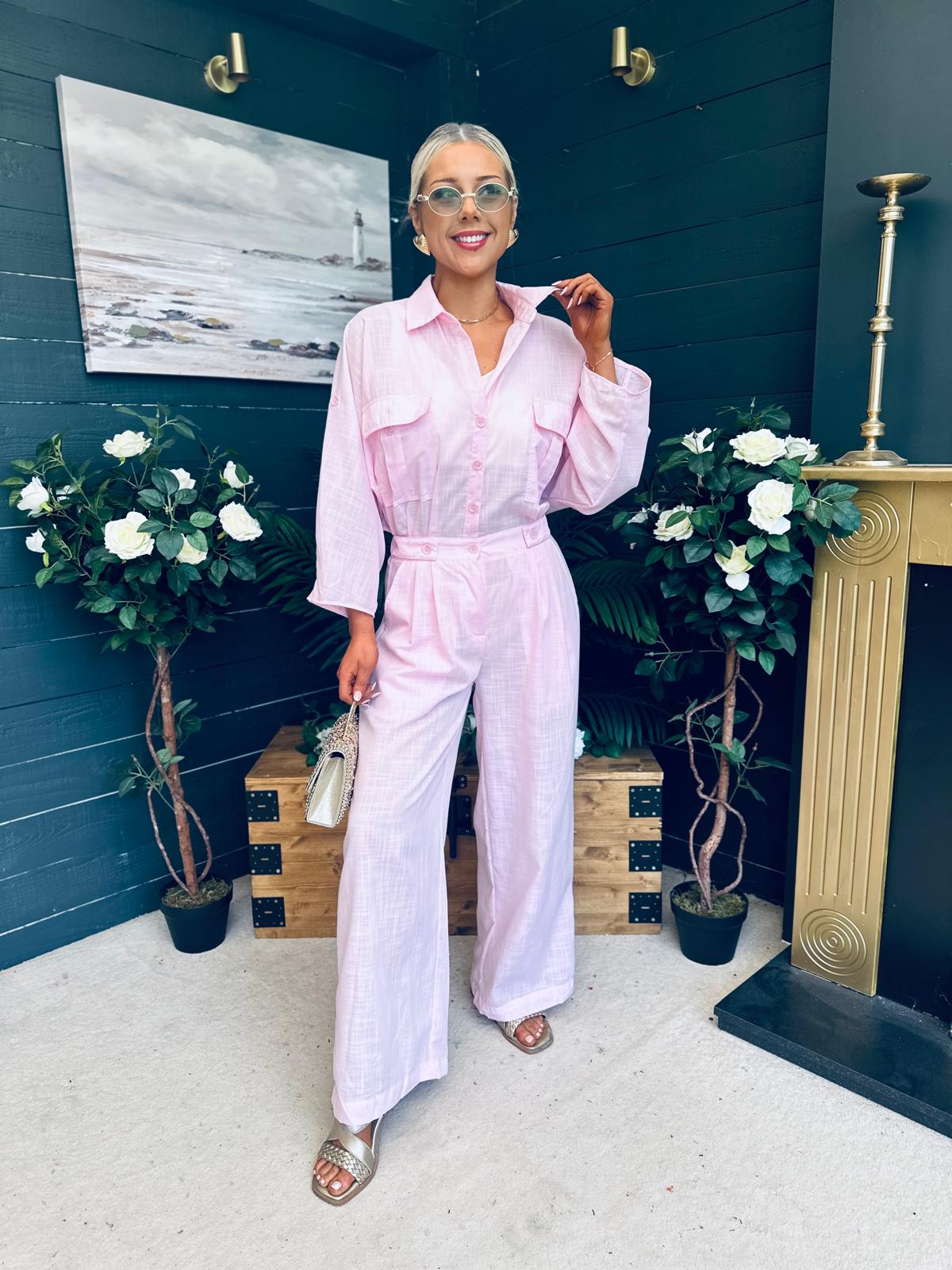 Ailish Detailed Jumpsuit Pwr Pink
