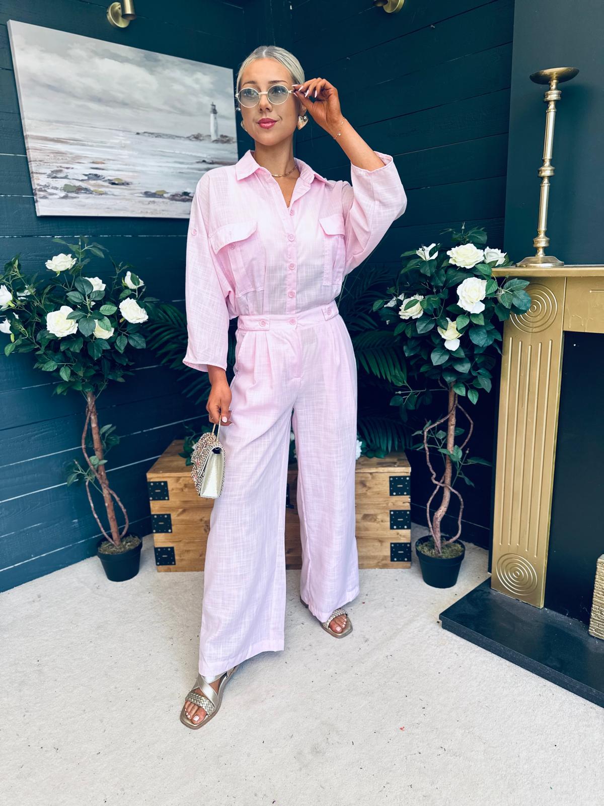 Ailish Detailed Jumpsuit Pwr Pink