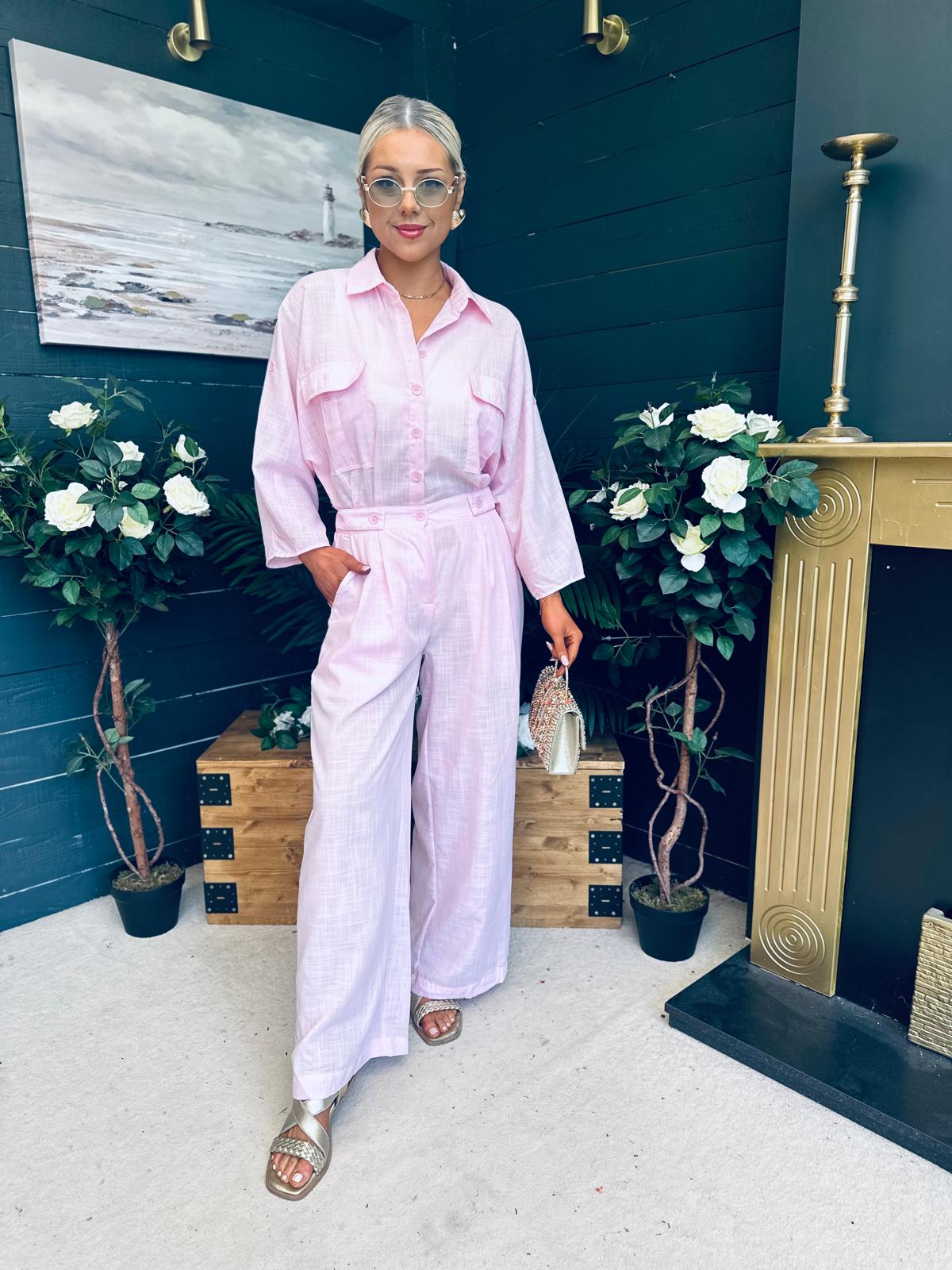 Ailish Detailed Jumpsuit Pwr Pink