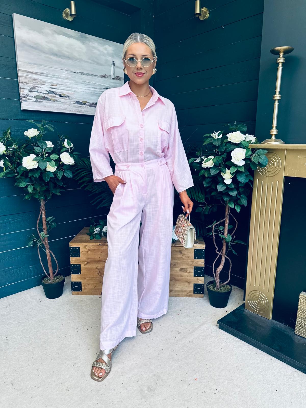 Ailish Detailed Jumpsuit Pwr Pink