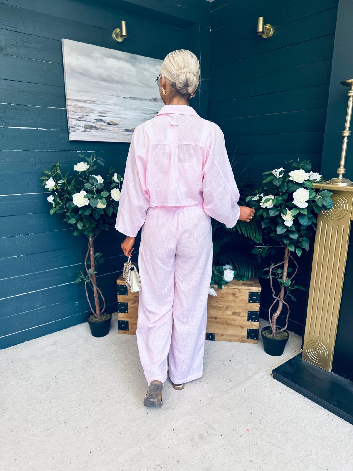 Ailish Detailed Jumpsuit Pwr Pink