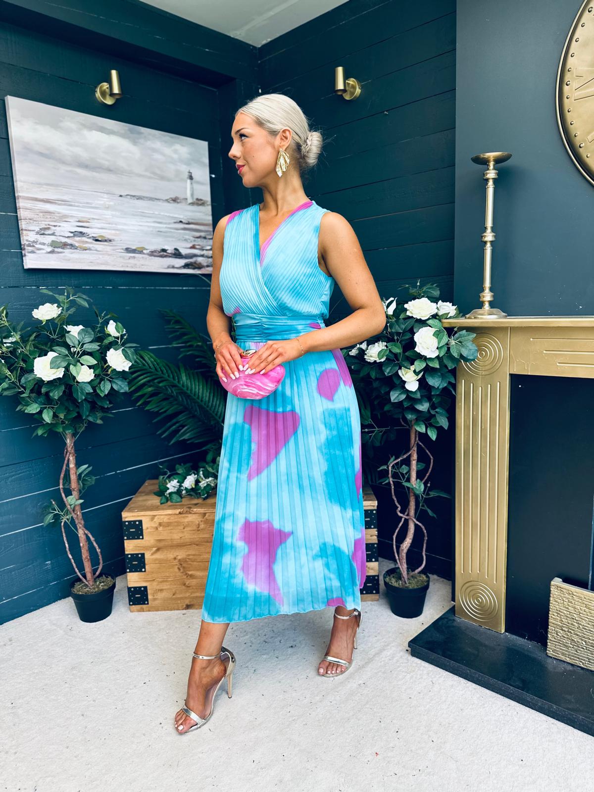 Margot Banded Midi Dress Pastel Green