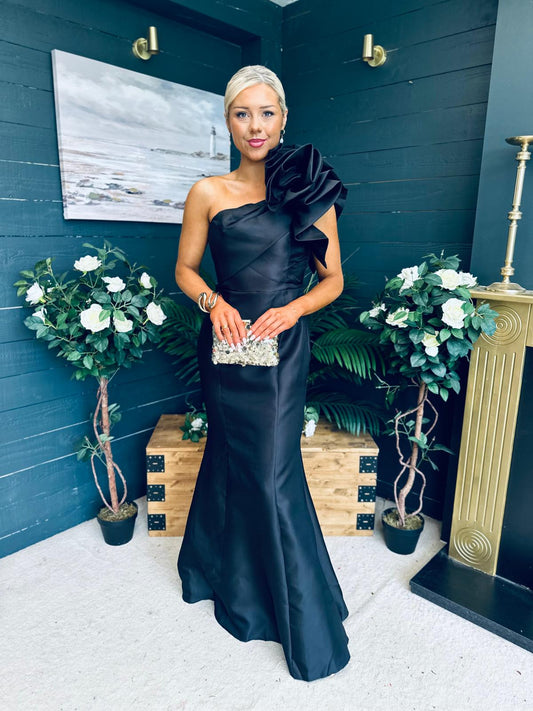 Kaly Detailed Occasion Dress Black