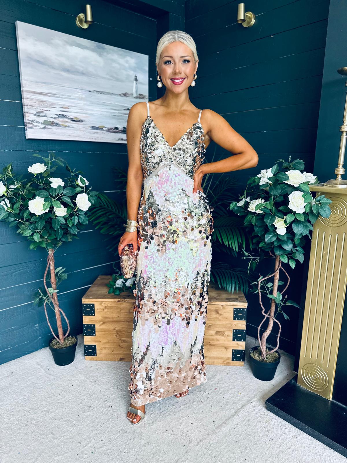 Sarah Sequin Occasion Dress Dress