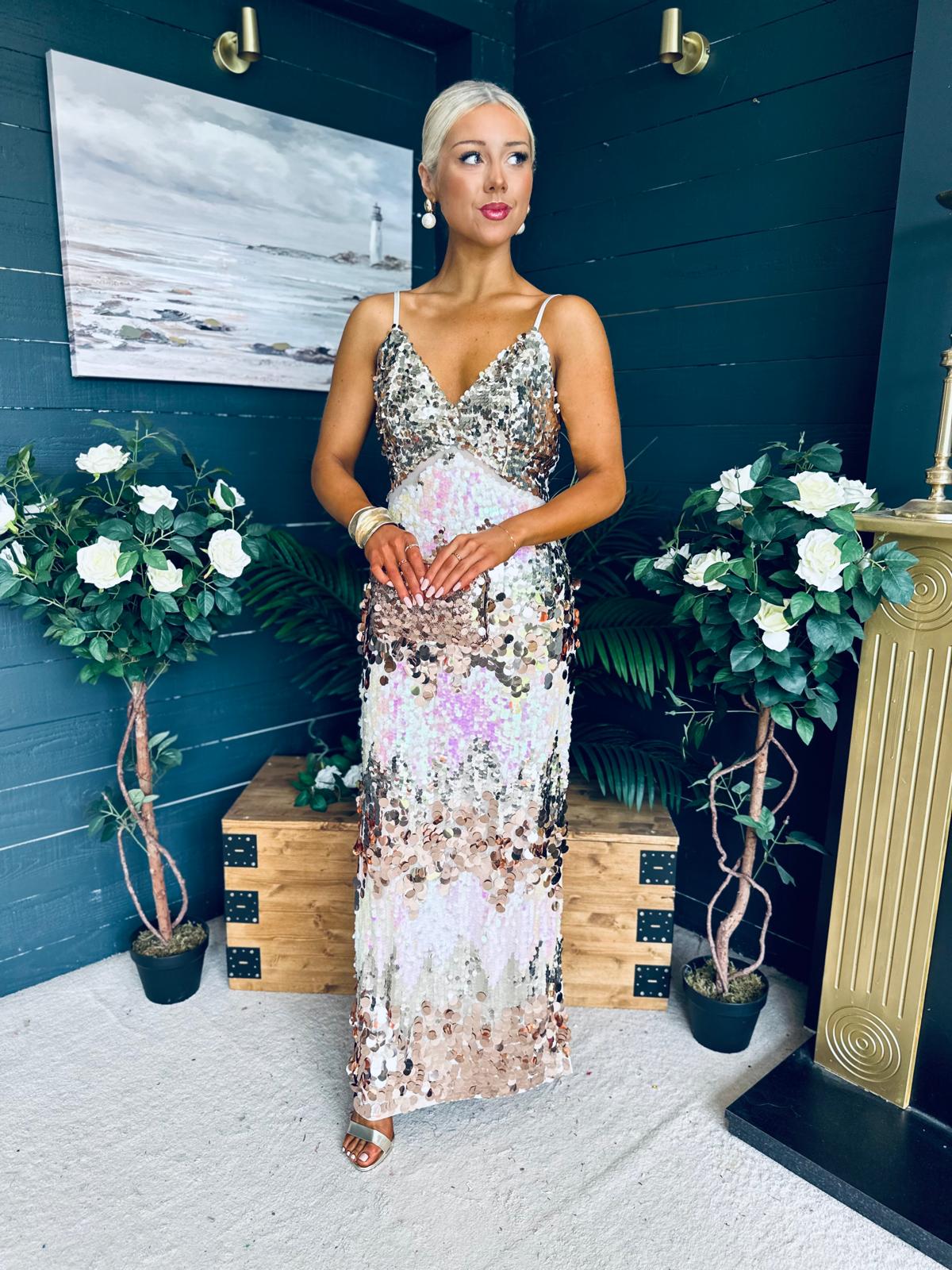Sarah Sequin Occasion Dress Dress