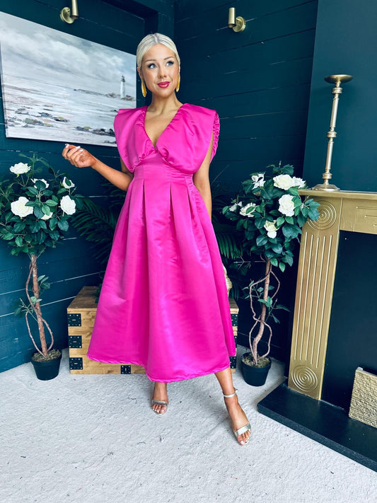 Candice Detailed Occasion Dress Pink