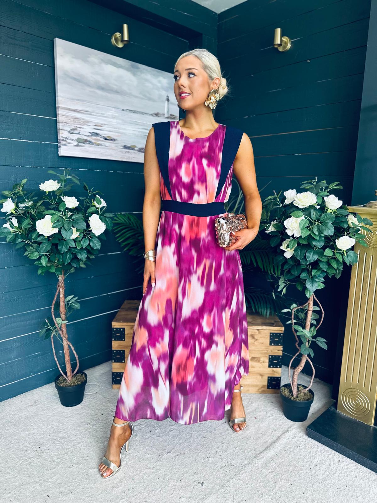 Addison Detailed Midi Dress Cherry