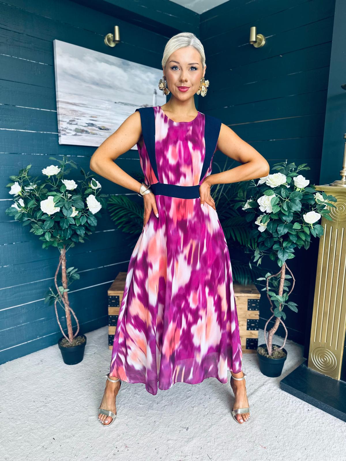 Addison Detailed Midi Dress Cherry