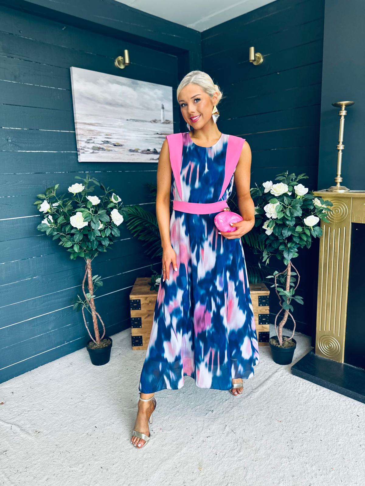 Addison Detailed Midi Dress Navy