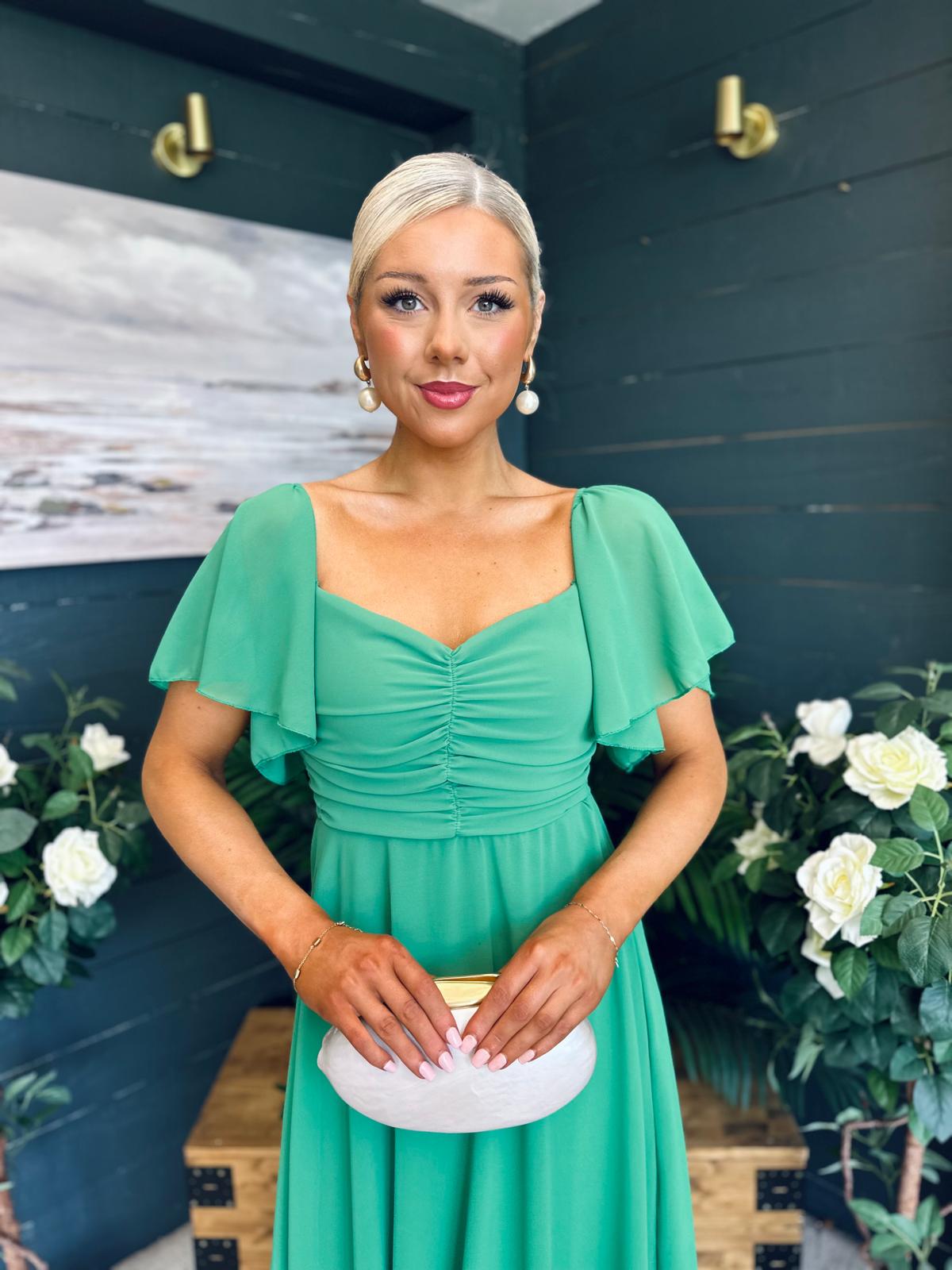 Orla Detailed Midi Dress Green