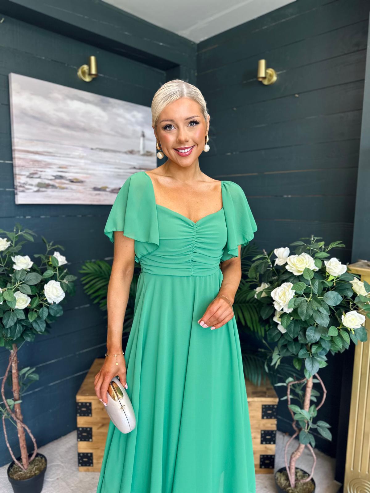 Orla Detailed Midi Dress Green