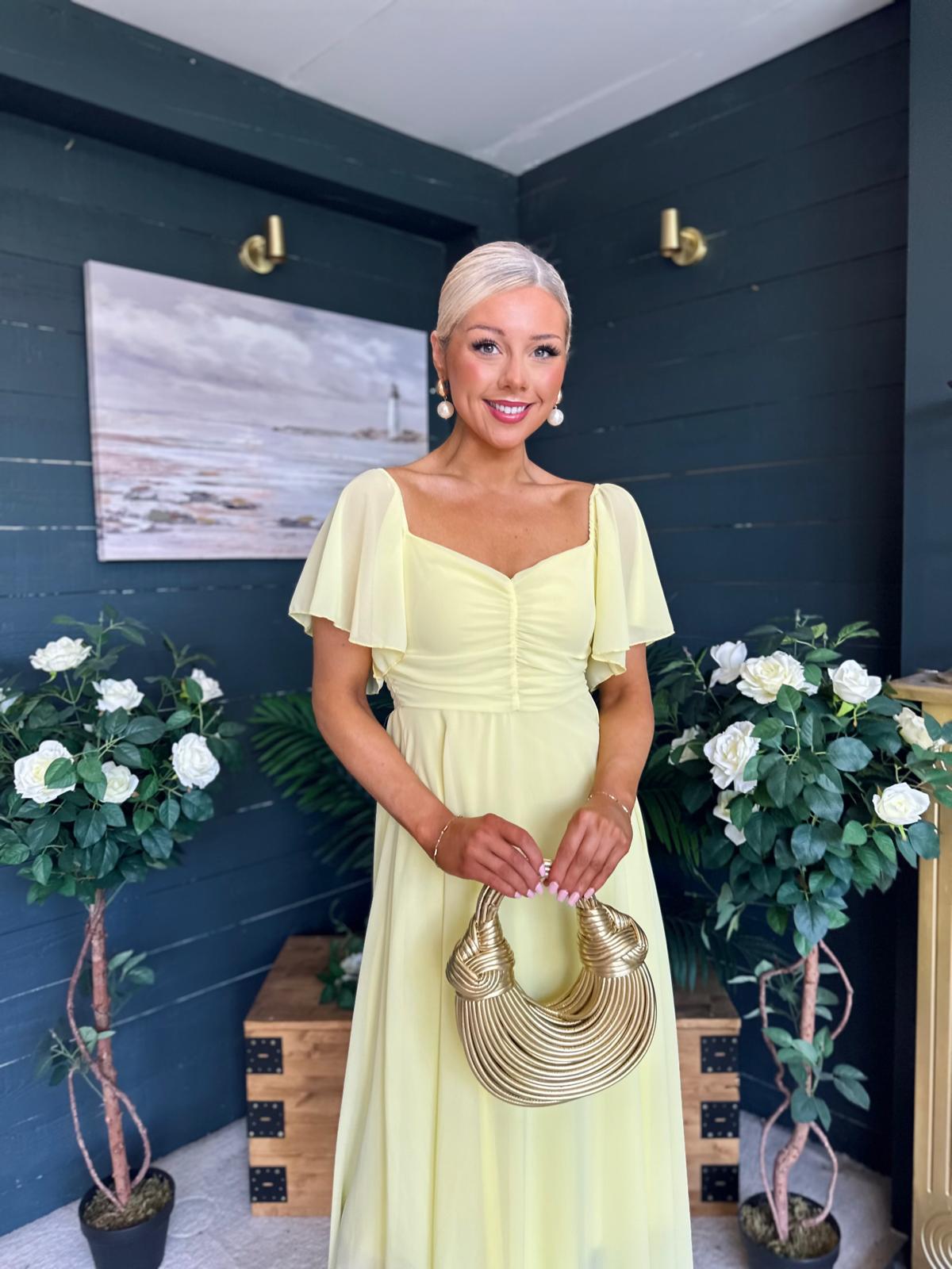 Orla Detailed Midi Dress Yellow