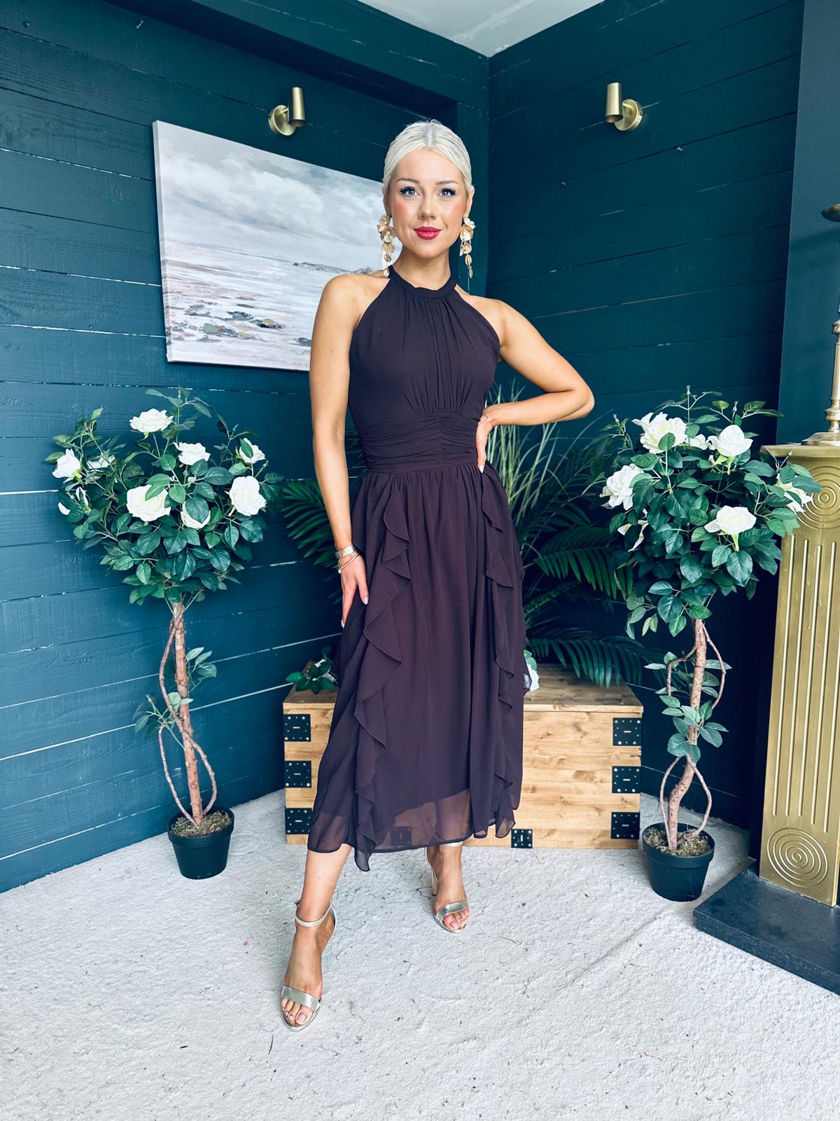 Francesca Detailed Midi Dress Coco