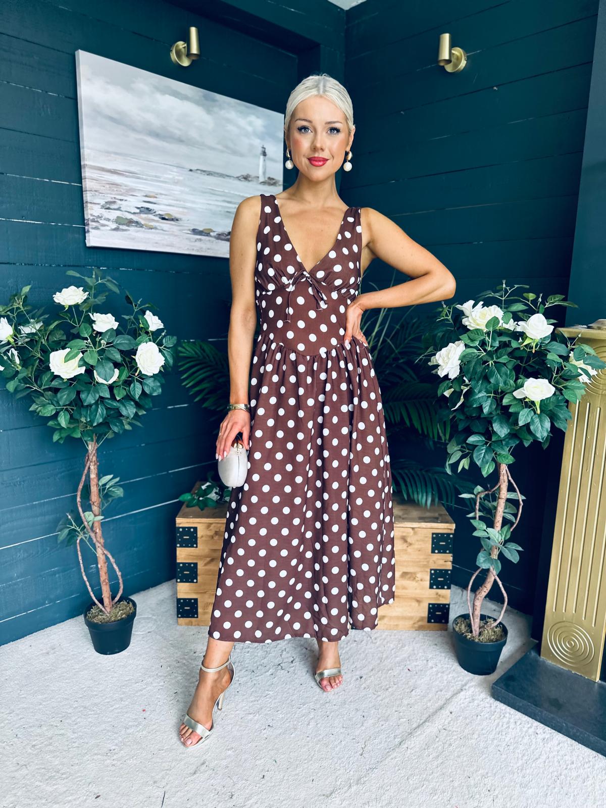 Jordyn Banded Midi Dress Coco