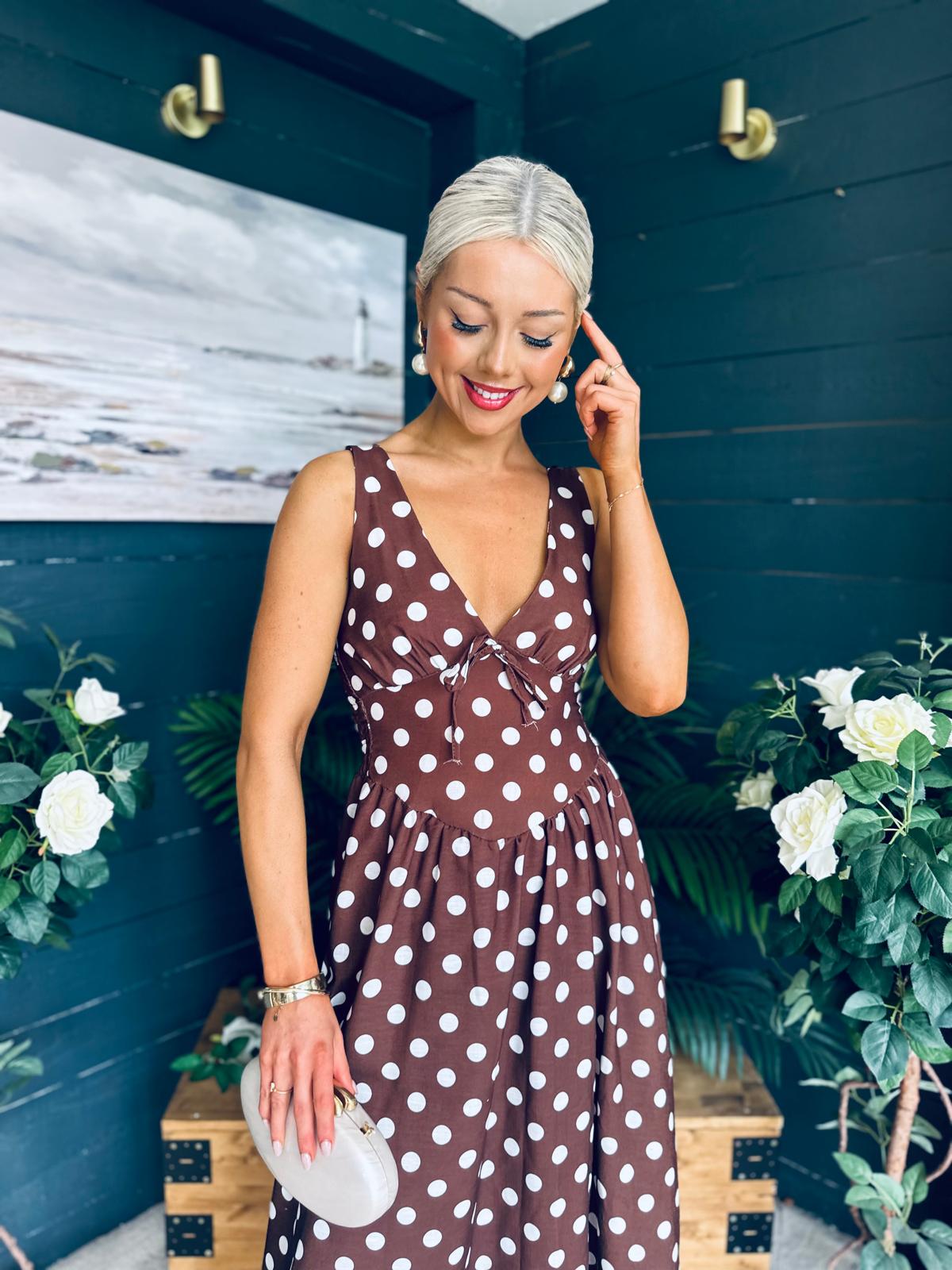 Jordyn Banded Midi Dress Coco